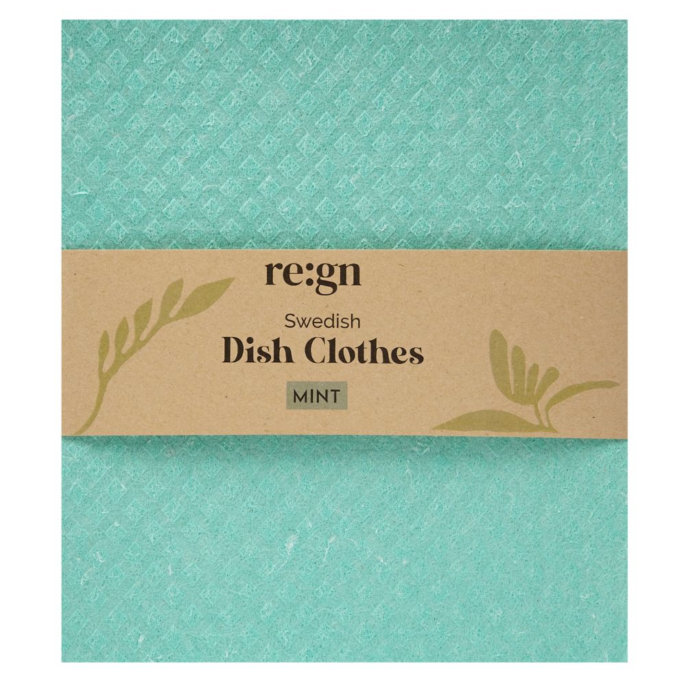 Swedish Eco Durable Dish Cloths, Vegan Biodegradable Kitchen Cloths 4 Pack - REGN