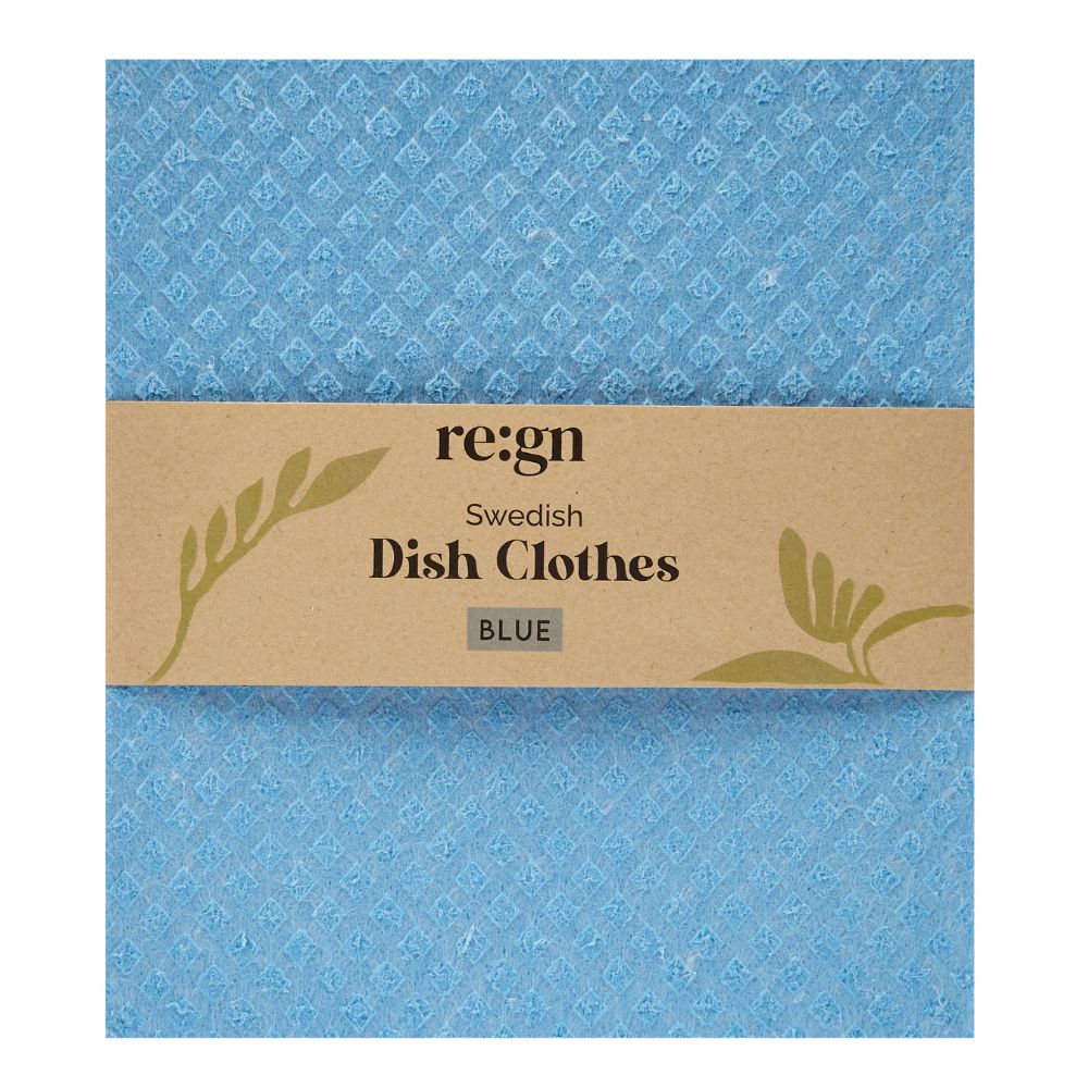 Swedish Eco Durable Dish Cloths, Vegan Biodegradable Kitchen Cloths 4 Pack - REGN
