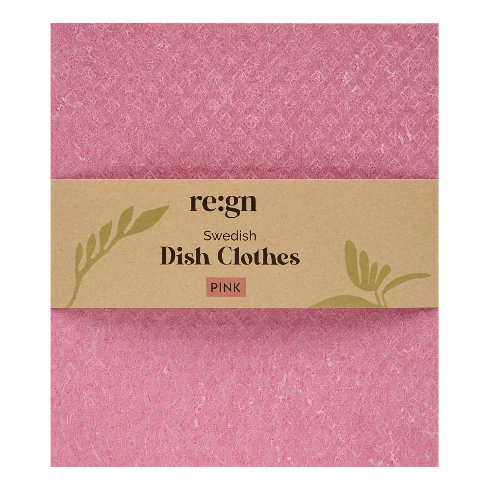 Swedish Eco Durable Dish Cloths, Vegan Biodegradable Kitchen Cloths 4 Pack - REGN