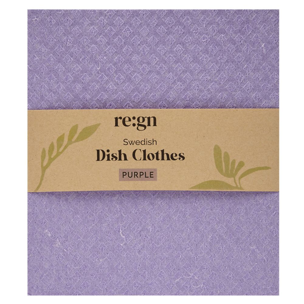 Swedish Eco Durable Dish Cloths, Vegan Biodegradable Kitchen Cloths 4 Pack - REGN