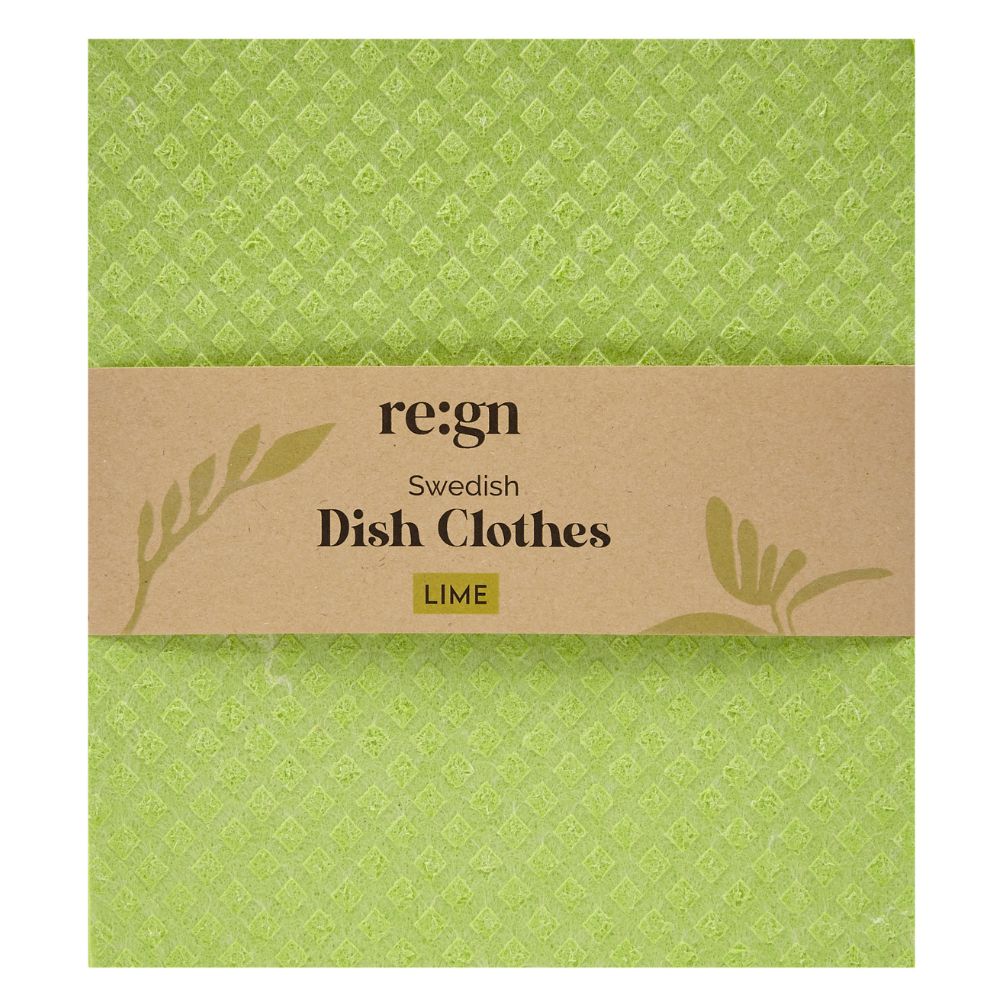Swedish Eco Durable Dish Cloths, Vegan Biodegradable Kitchen Cloths 4 Pack - REGN