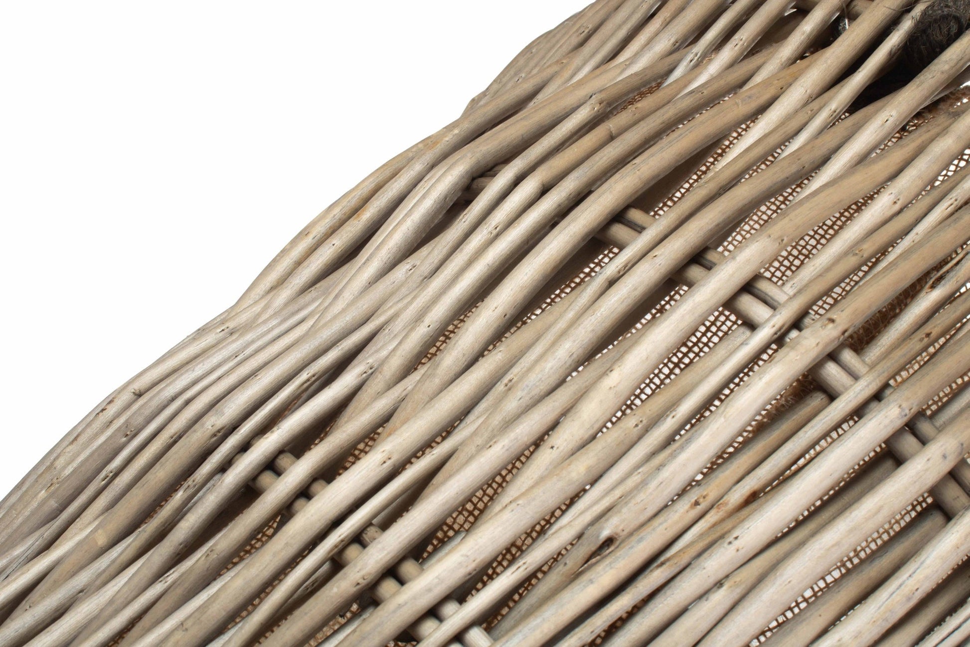 Tall Round Grey Log Basket - REGN