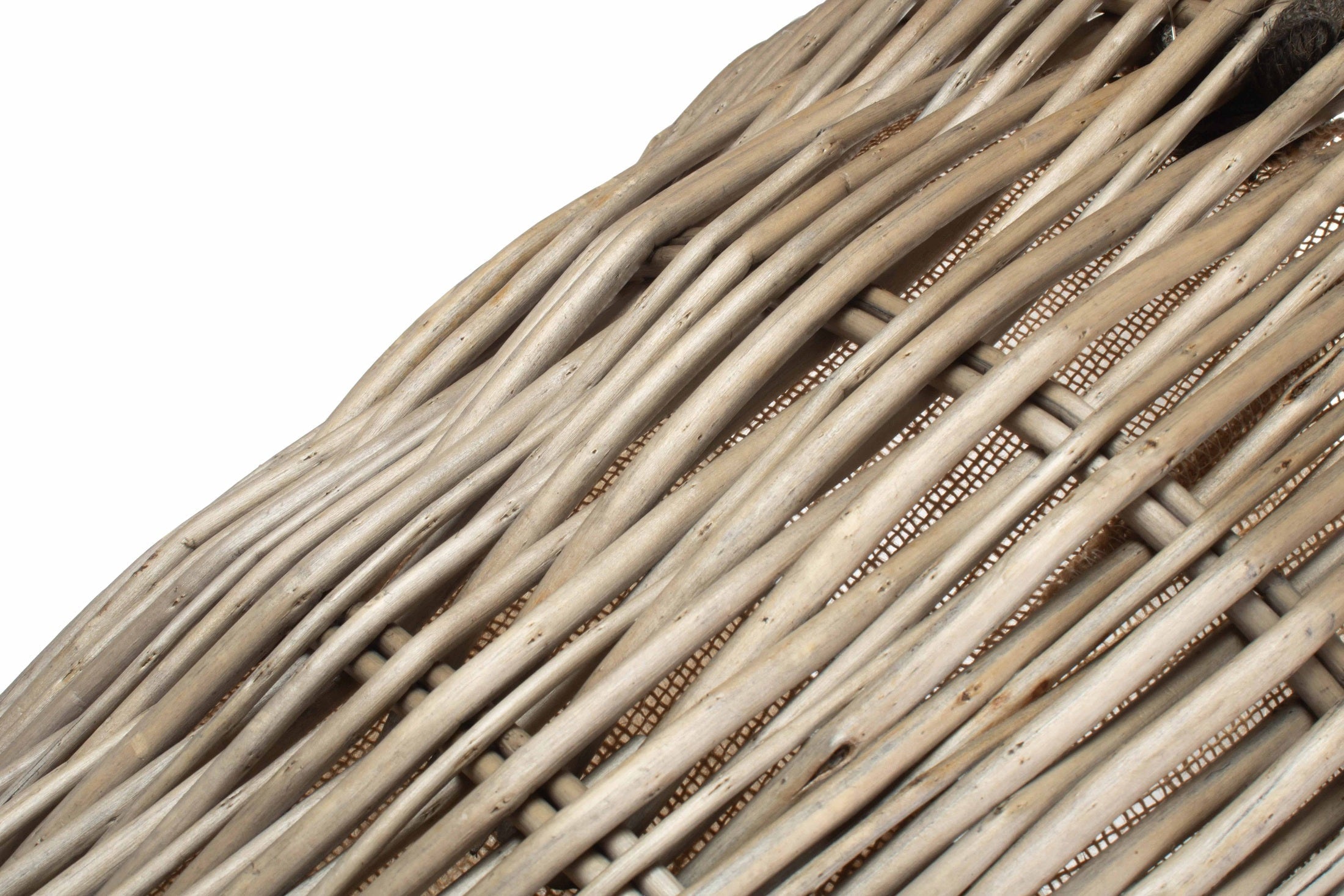 Tall Round Grey Log Basket - REGN