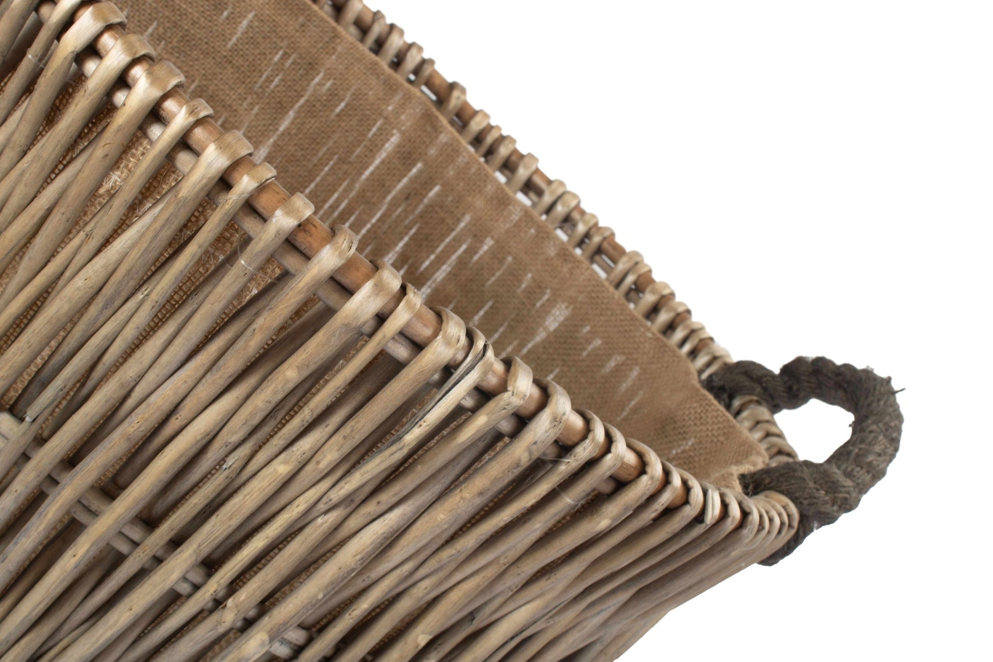 Tall Round Grey Log Basket - REGN