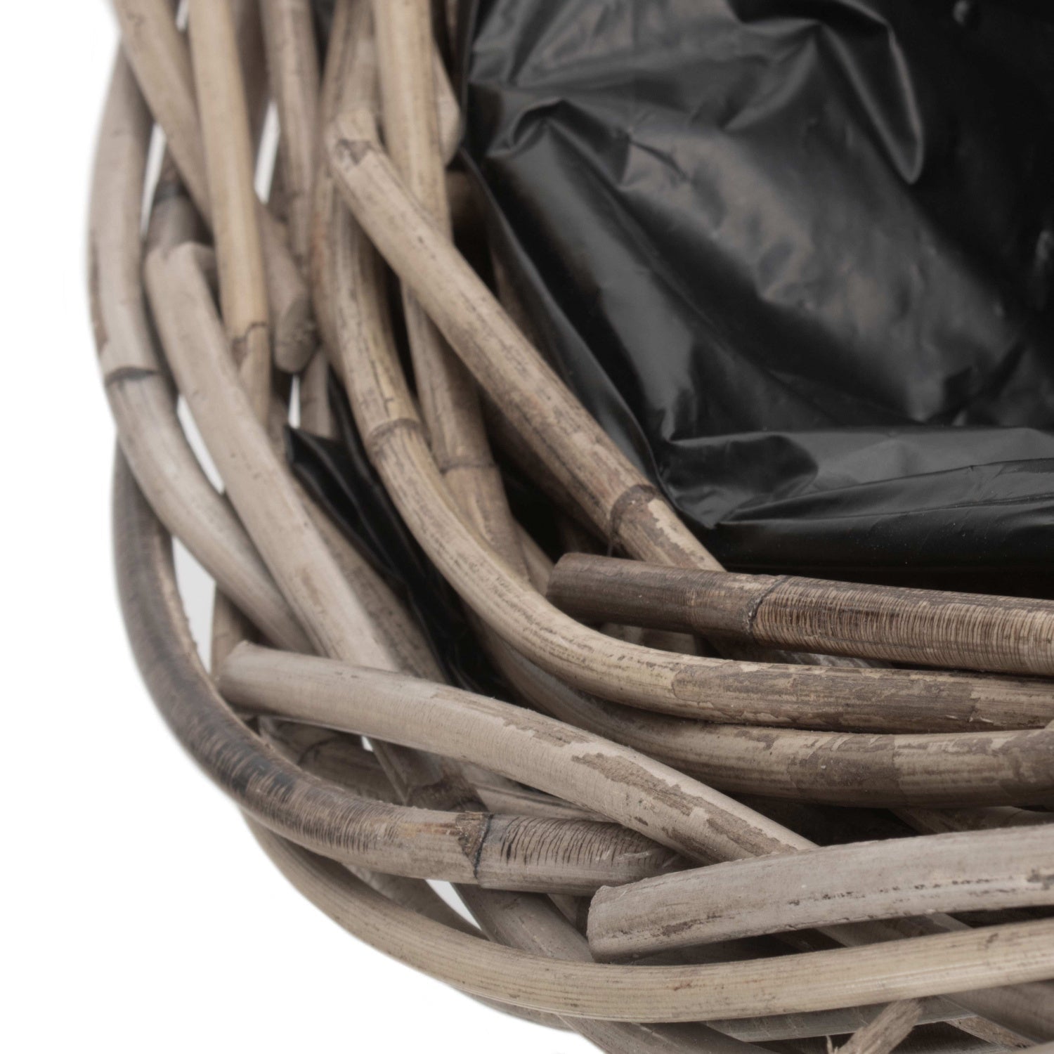 Tapered Rattan Round Planter With Plastic Lining Set 2 - REGN
