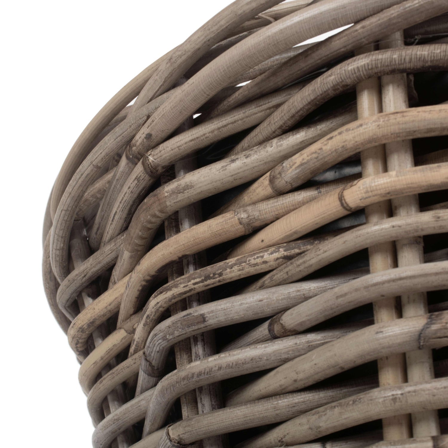 Tapered Rattan Round Planter With Plastic Lining Set 2 - REGN