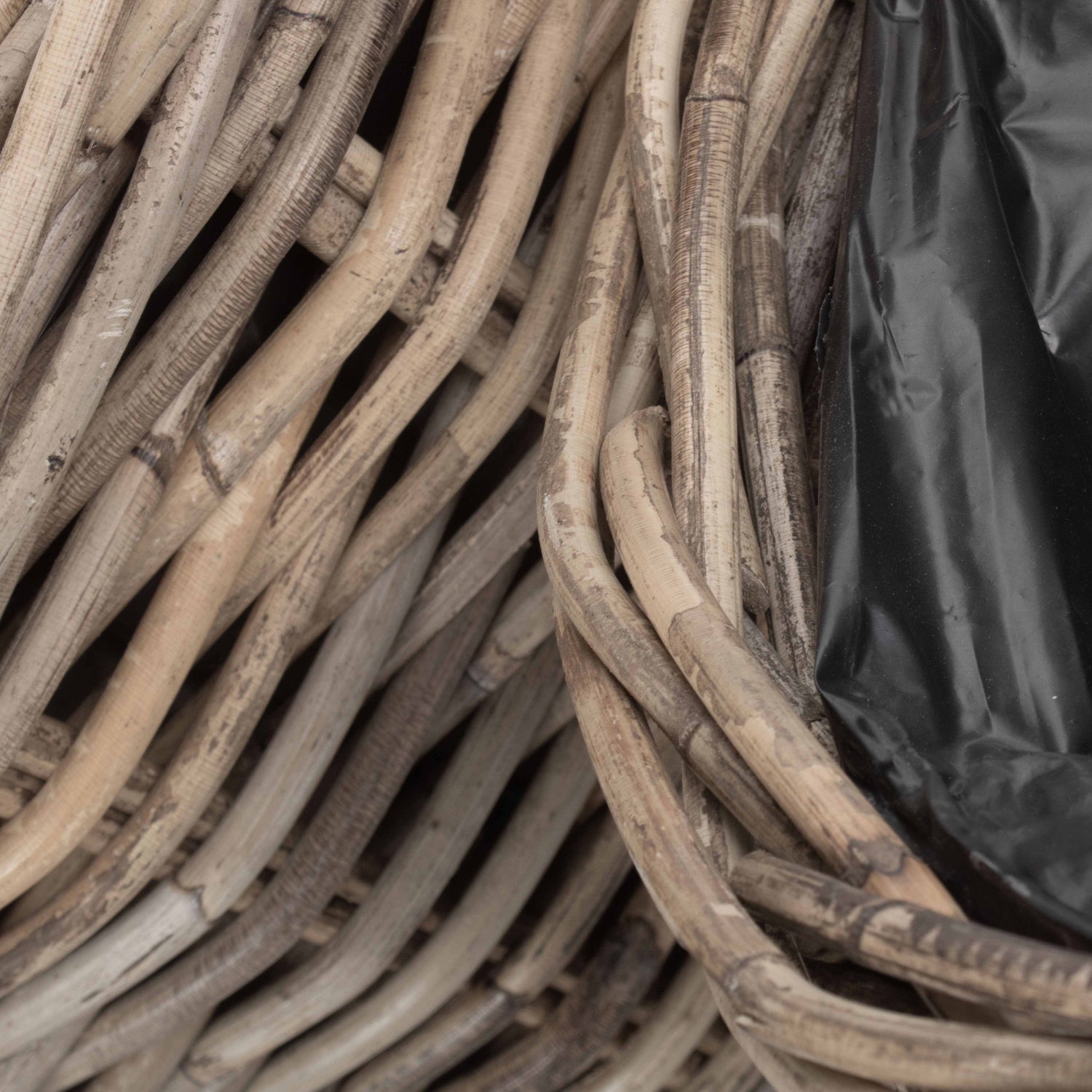 Tapered Rattan Round Planter With Plastic Lining Set 2 - REGN