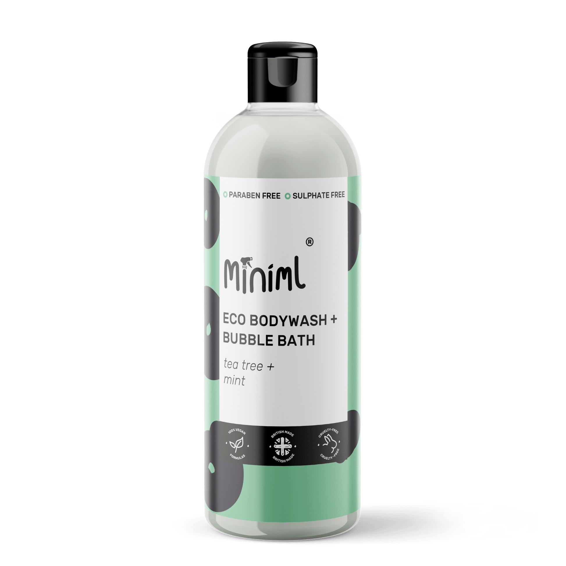 Tea Tree & Mint Bodywash – 500ml Sulphate - Free Shower Gel & Bubble Bath - REGN
