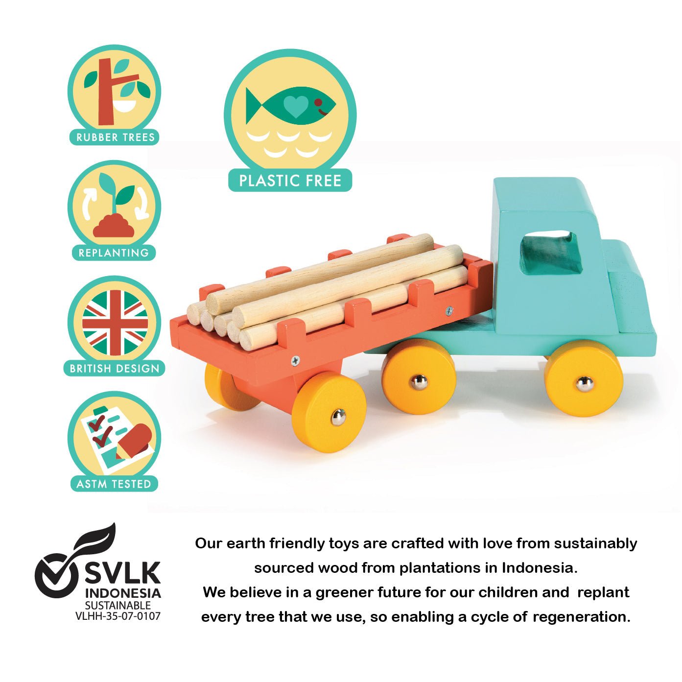 Teal Timber Truck - REGN