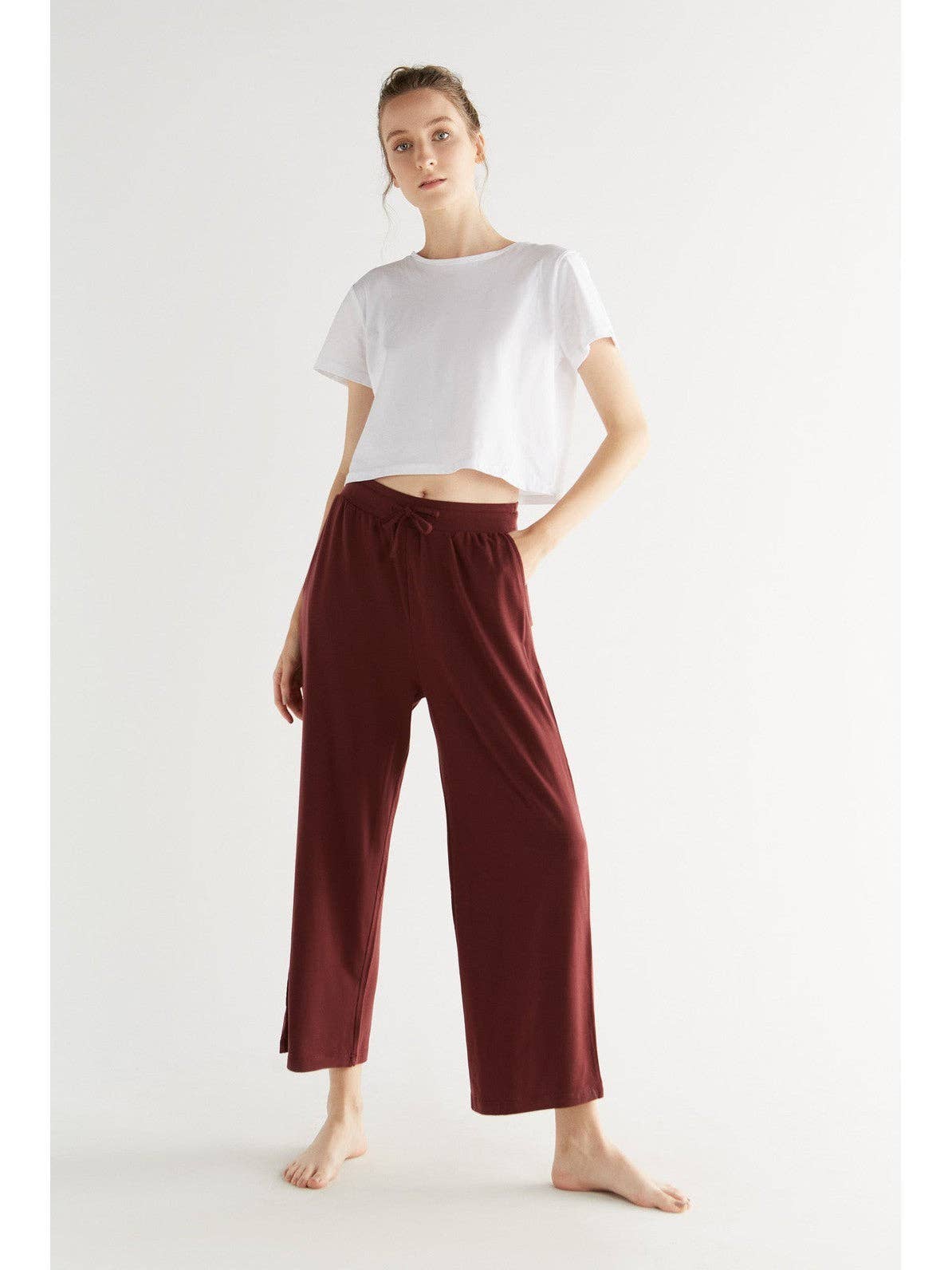Tencel Wide Leg Trousers: Womens - REGN