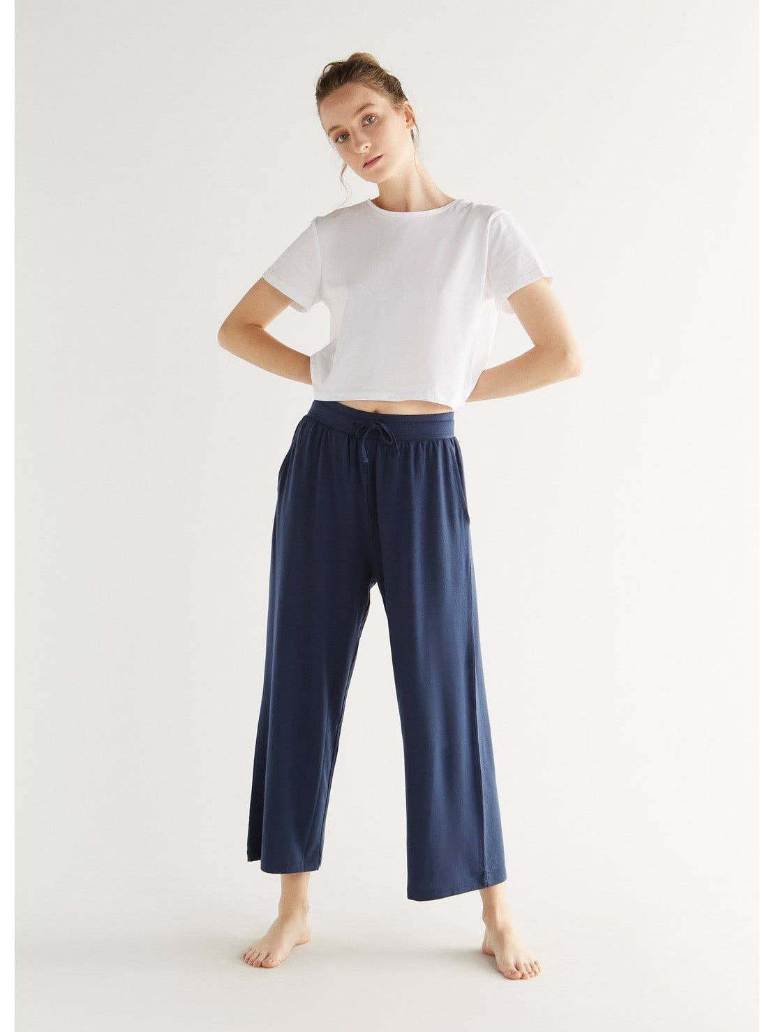 Tencel Wide Leg Trousers: Womens - REGN