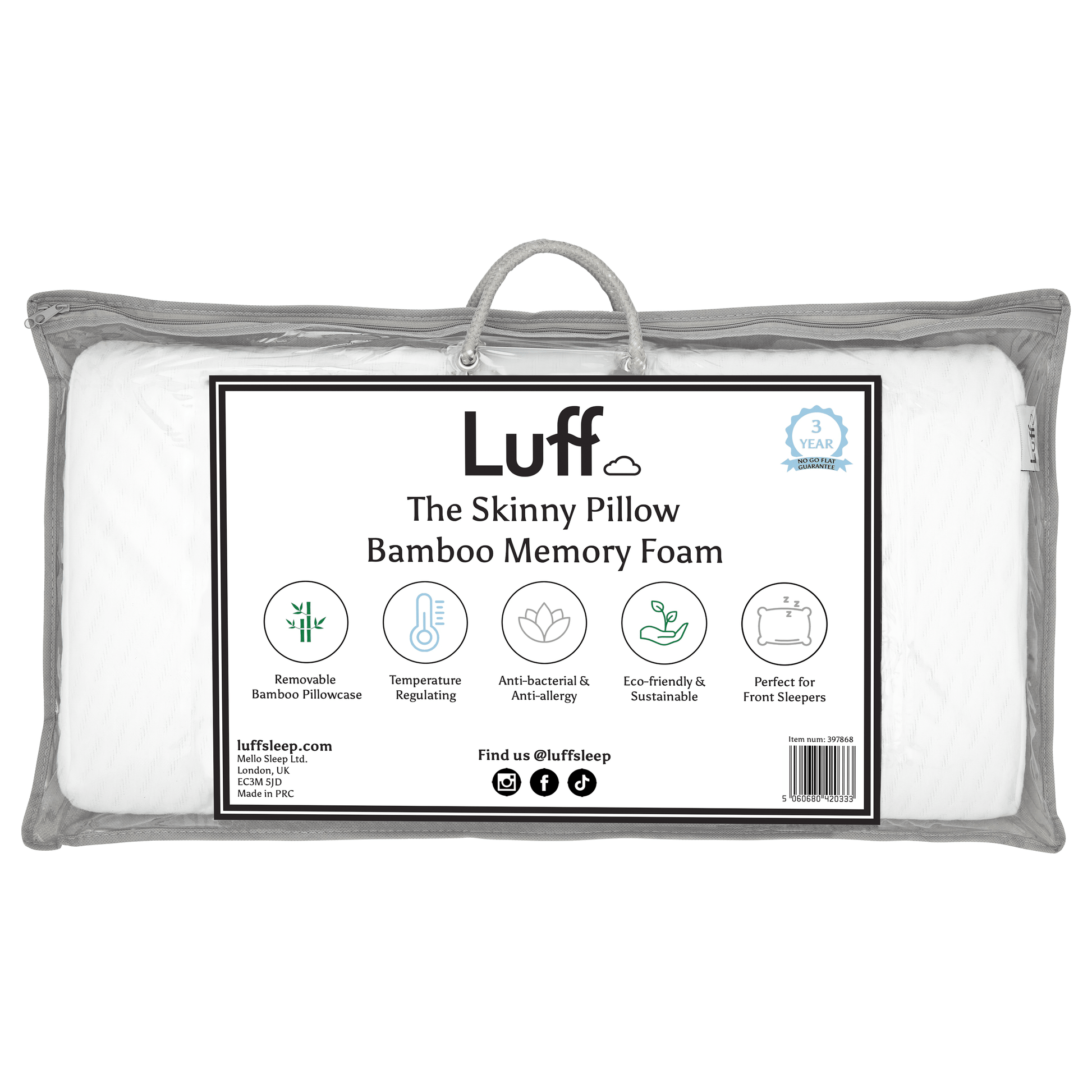 The Bamboo Skinny Pillow - REGN