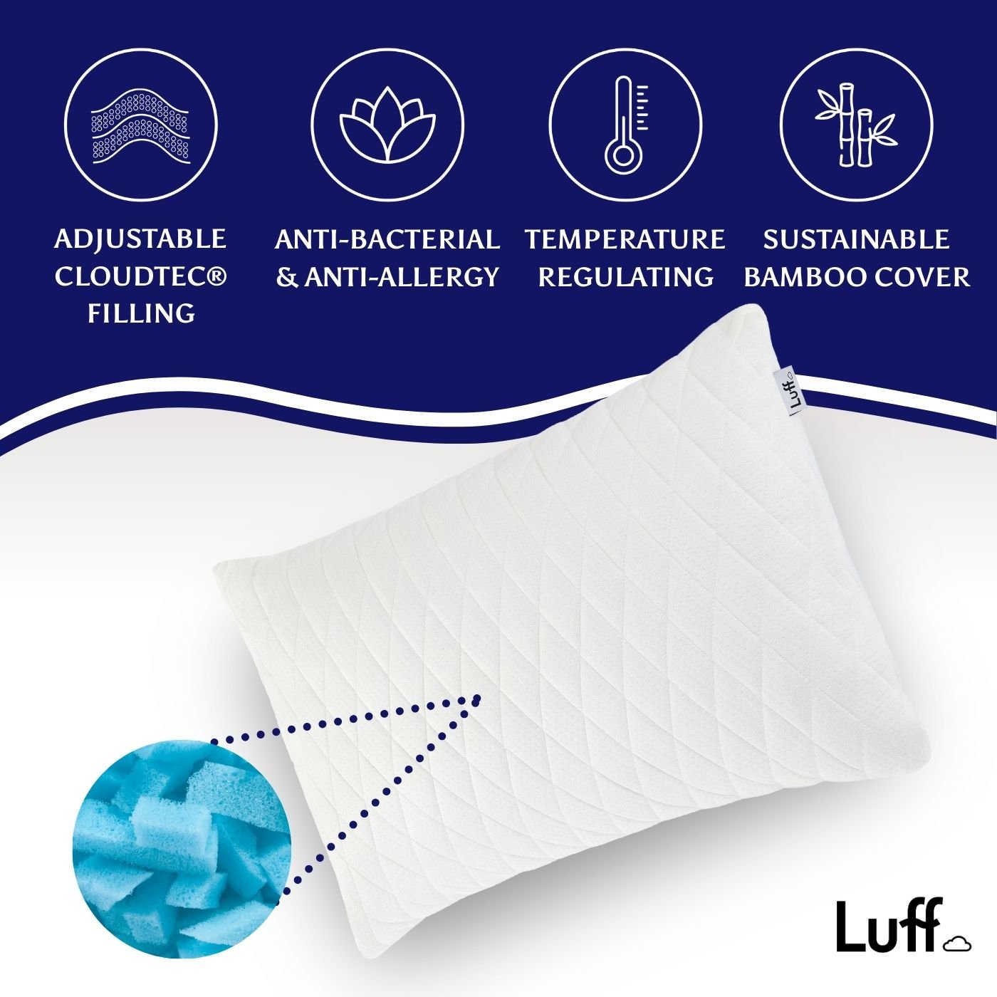 The Prestige Adjustable Bamboo Pillow - REGN