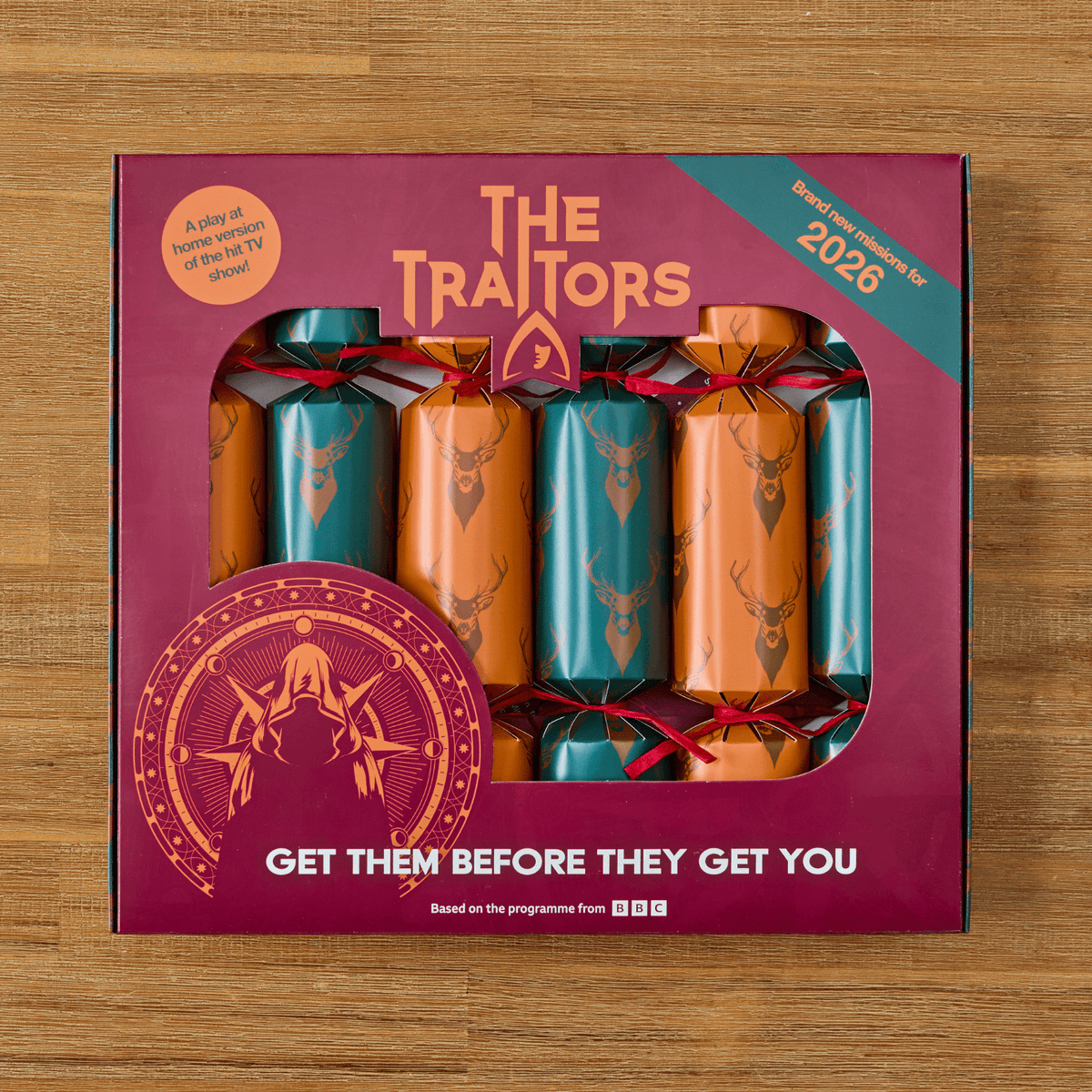 The Traitors 2026 Christmas Crackers | 6 Crackers & Party Game | NEW for Christmas 2026 - REGN