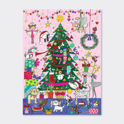 Traditional Advent Calendar – Christmas Tree & Dogs with Gold Foil - REGN