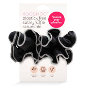 Tuxedo Ruffle Scrunchie – Organic Ruched Satin - REGN