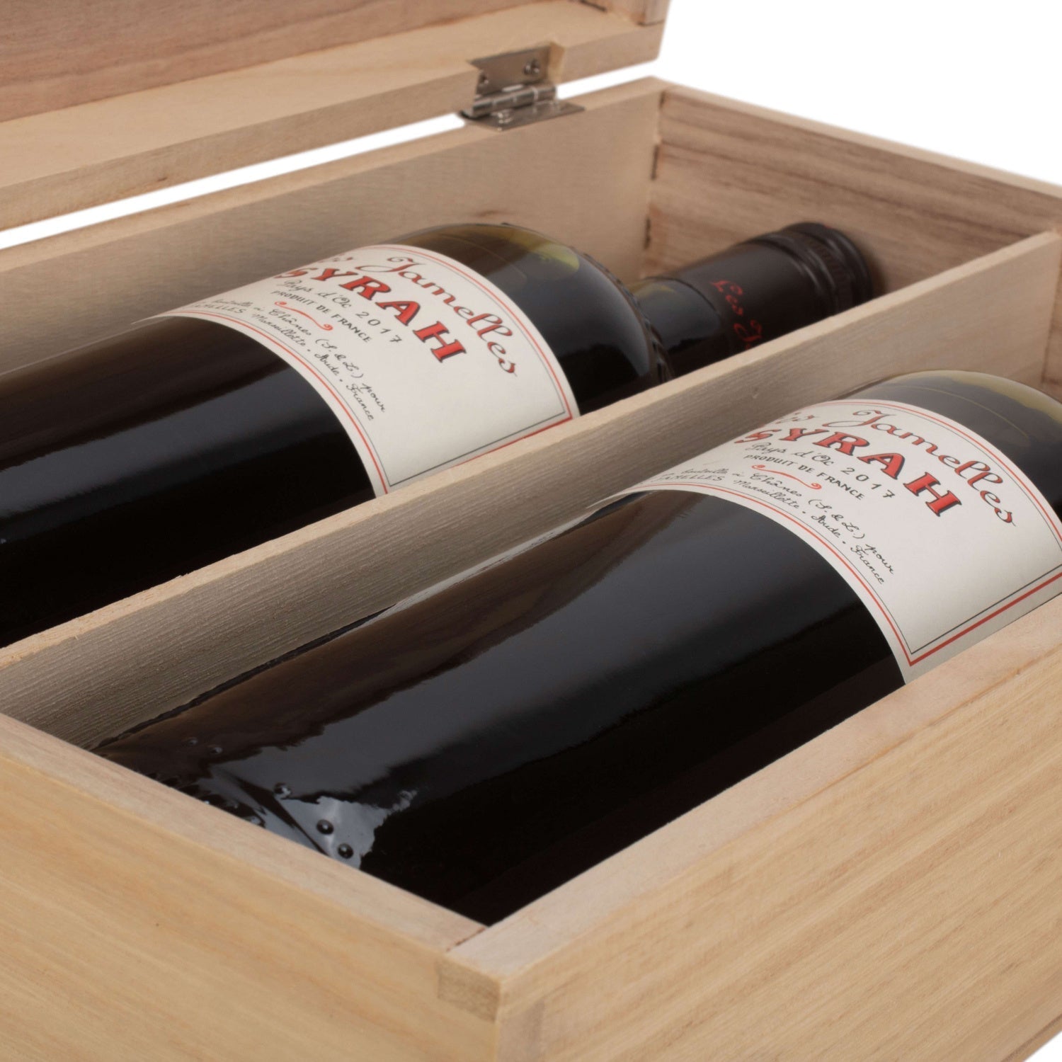 Two Bottle Clear Varnish Wooden Box - REGN