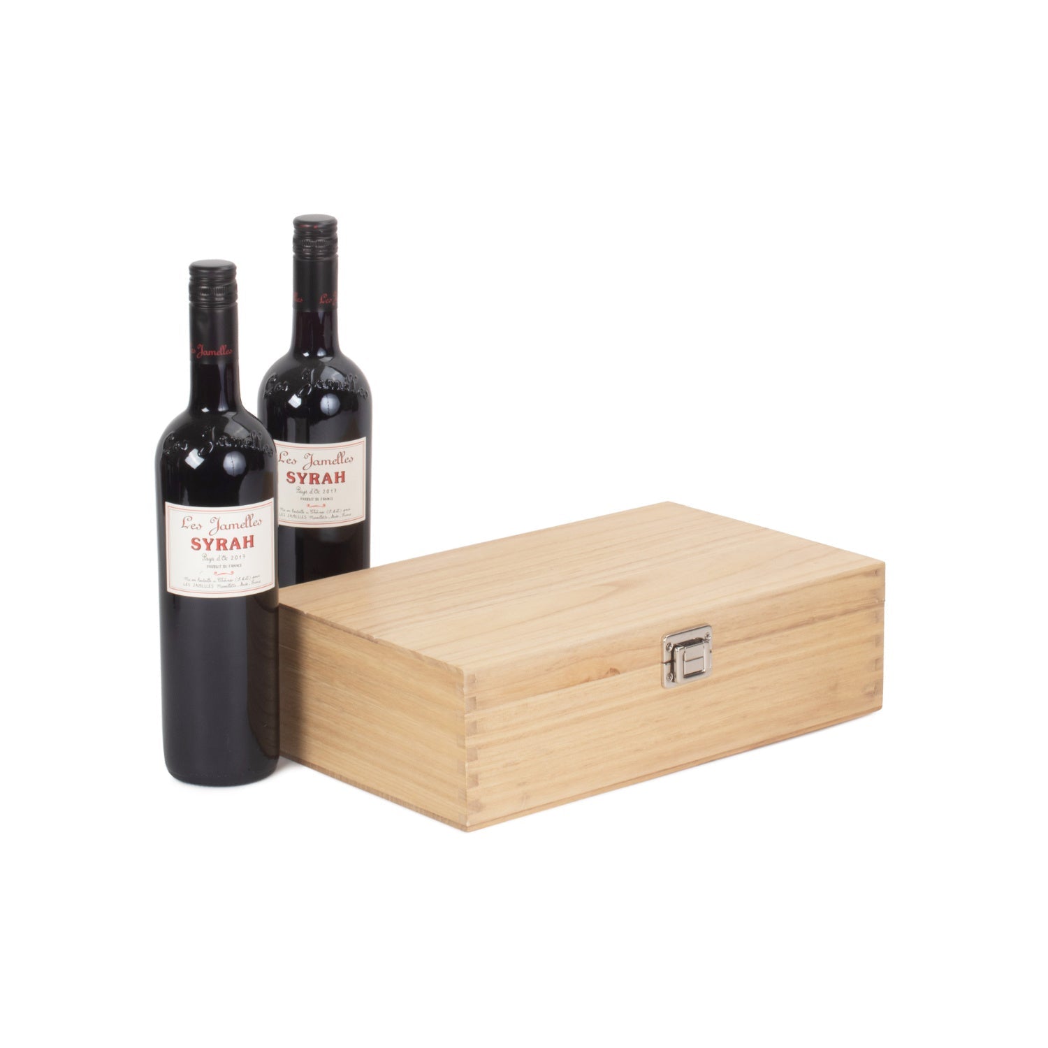 Two Bottle Clear Varnish Wooden Box - REGN