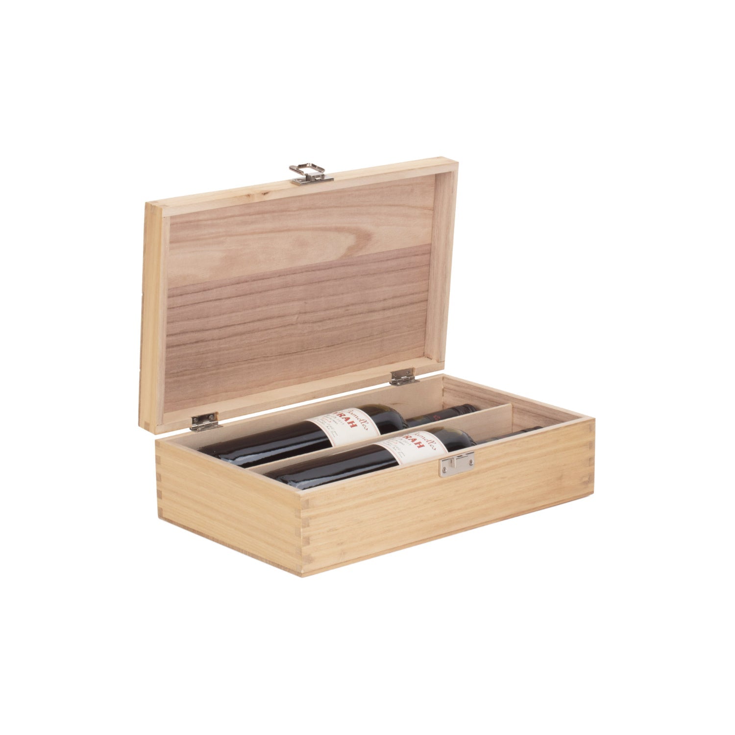 Two Bottle Clear Varnish Wooden Box - REGN