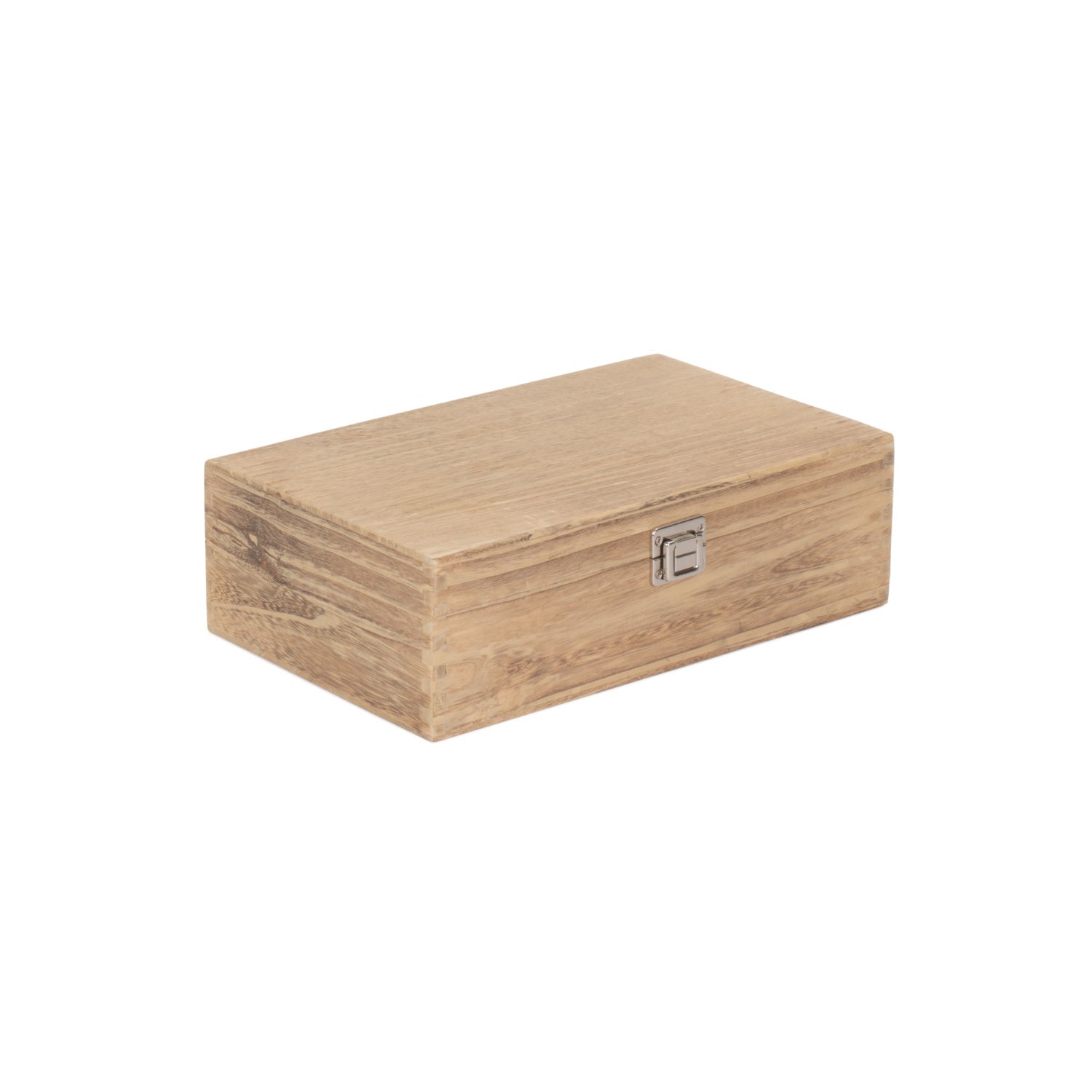 Two Bottle Oak Effect Wooden Box - REGN