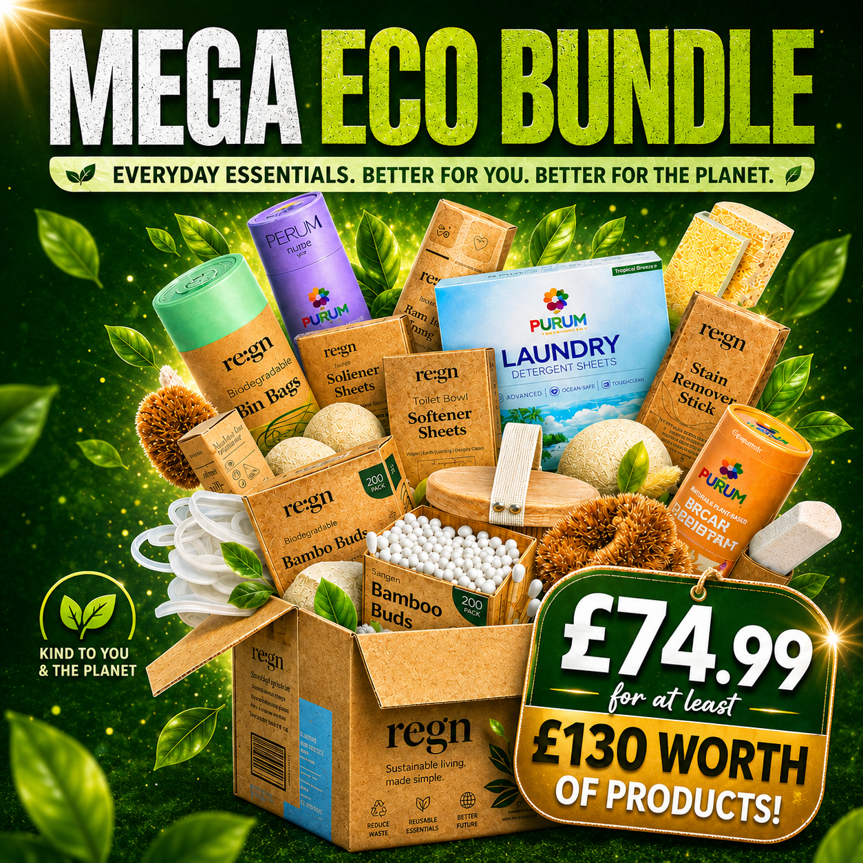 Ultimate Mystery Eco Bundle – £133+ Value for Just £74.99 - REGN