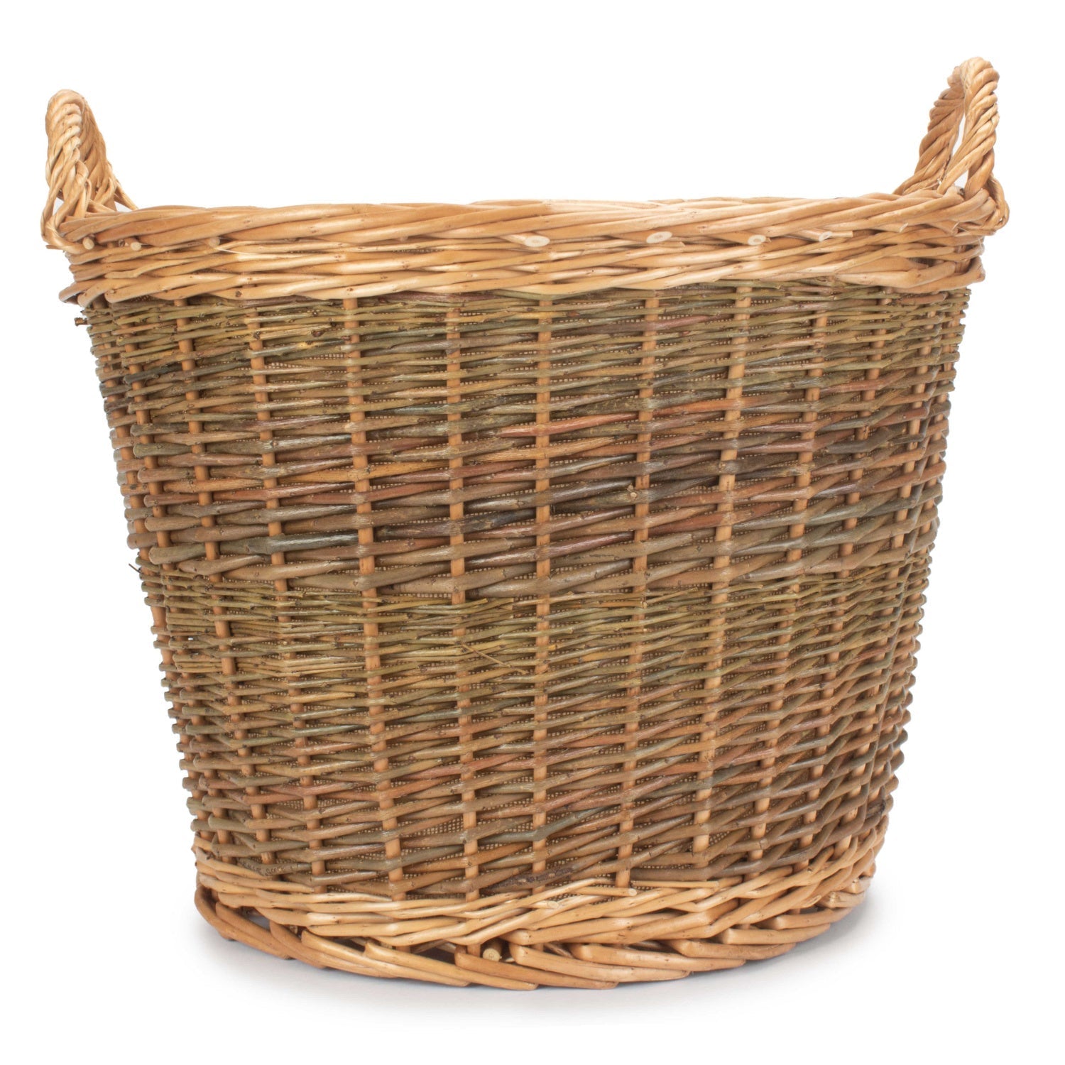 Unpeeled Log Basket With Lining - REGN