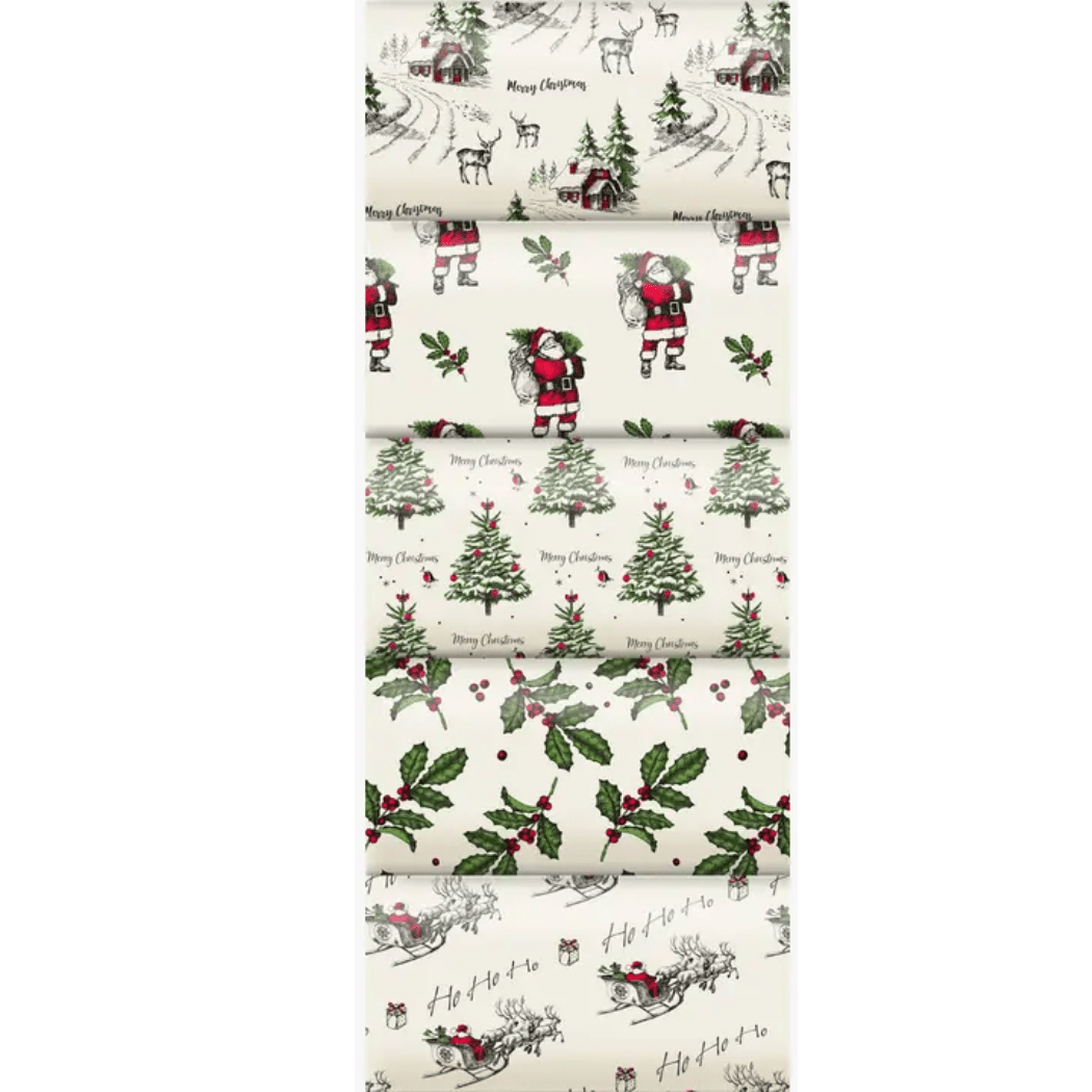 Vintage Christmas Wrapping Paper – Eco - Friendly FSC™ Recyclable - Single Sheet - REGN