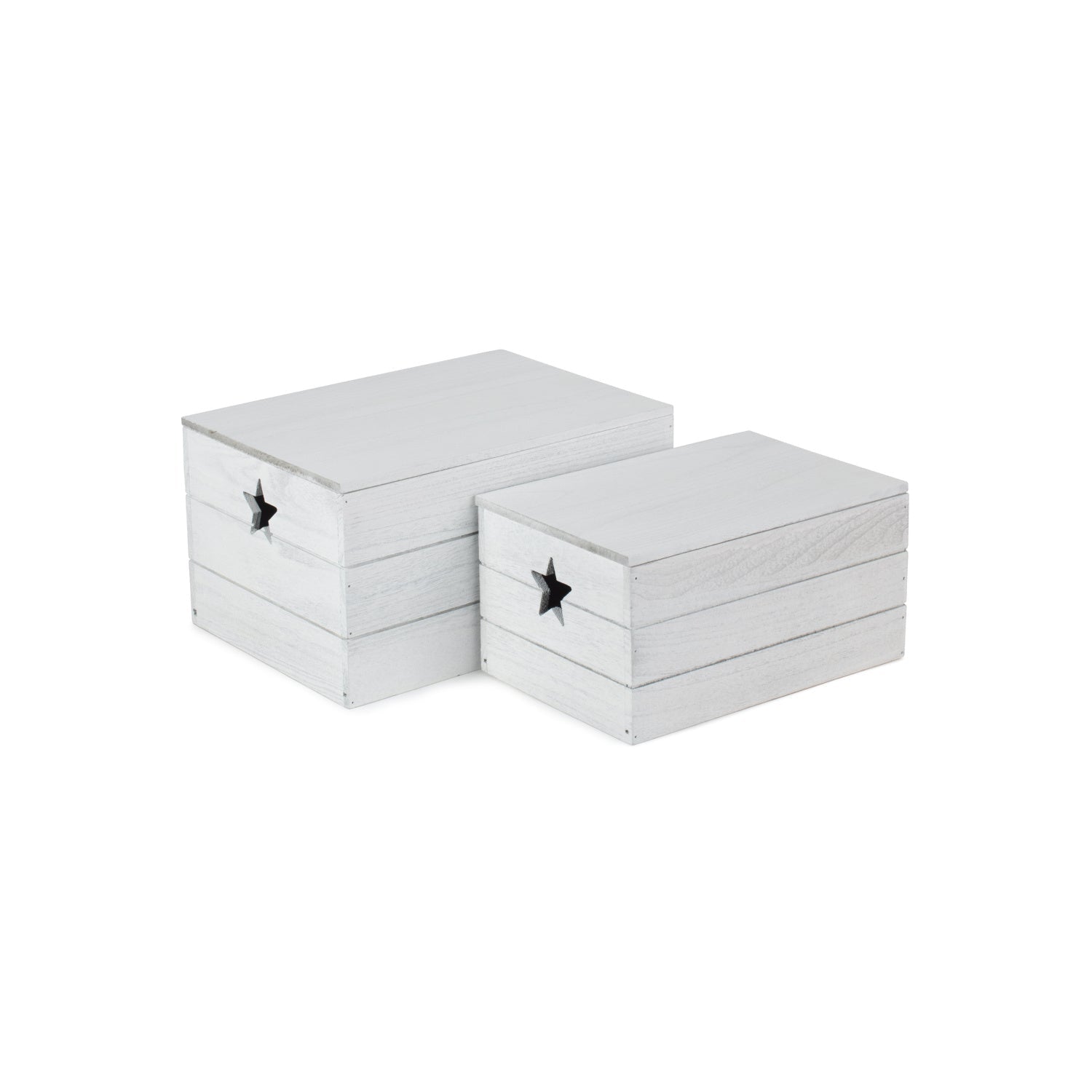 Vintage Star Cut Out Box with Lid Set 2 - REGN