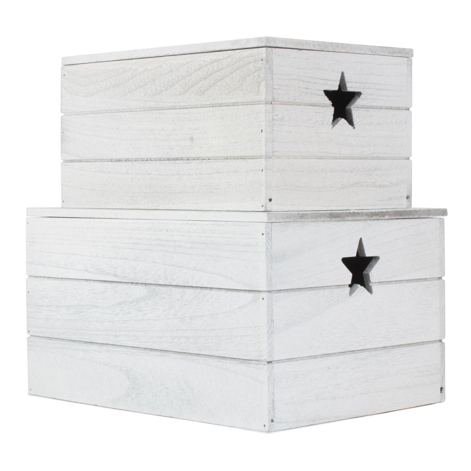 Vintage Star Cut Out Box with Lid Set 2 - REGN