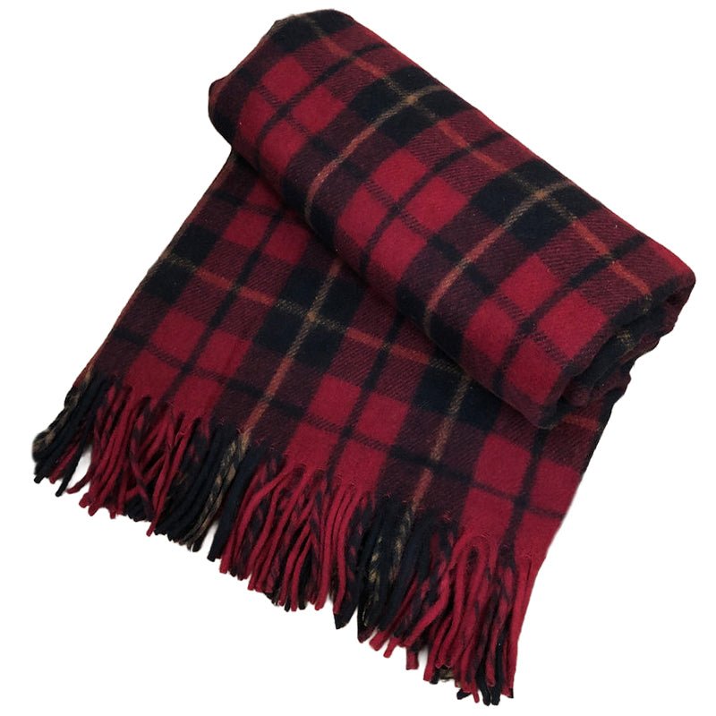 Wallace Recycled Wool Blanket in Classic Tartan Check - REGN