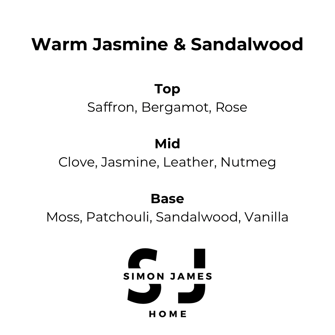 Warm Jasmine & Sandalwood Candle - Luxury Soy Wax - REGN