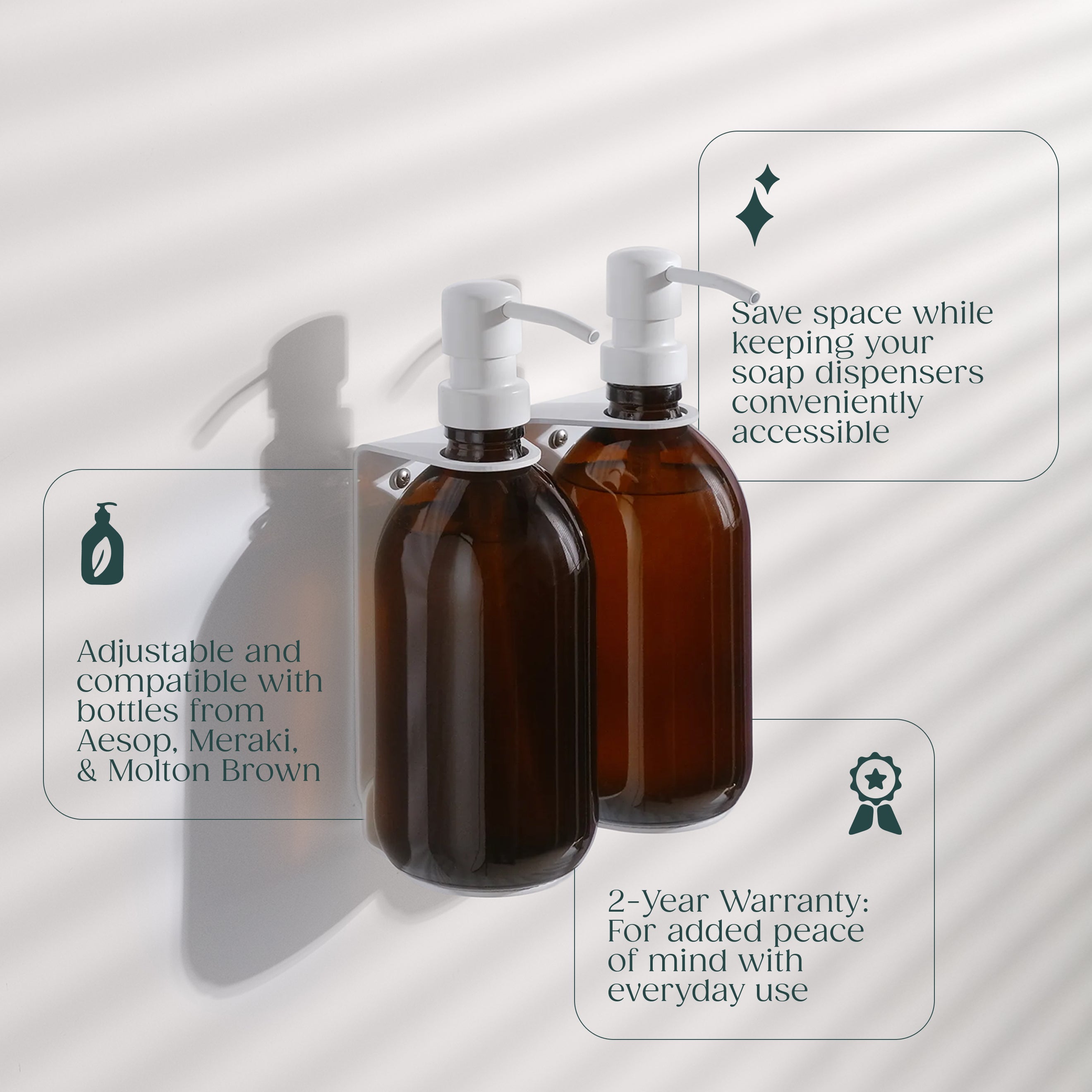 White Double Bottle Holder - REGN