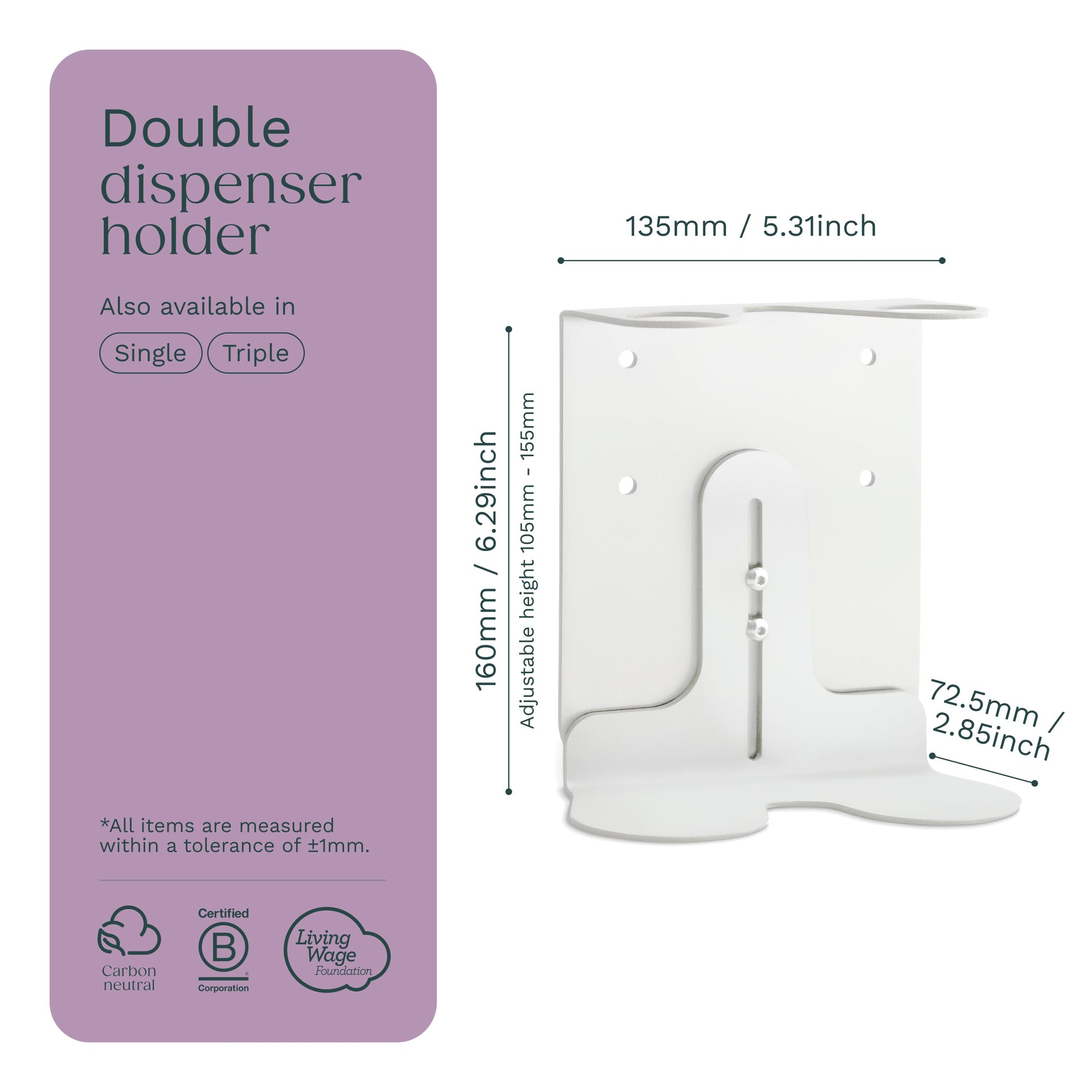 White Double Bottle Holder - REGN