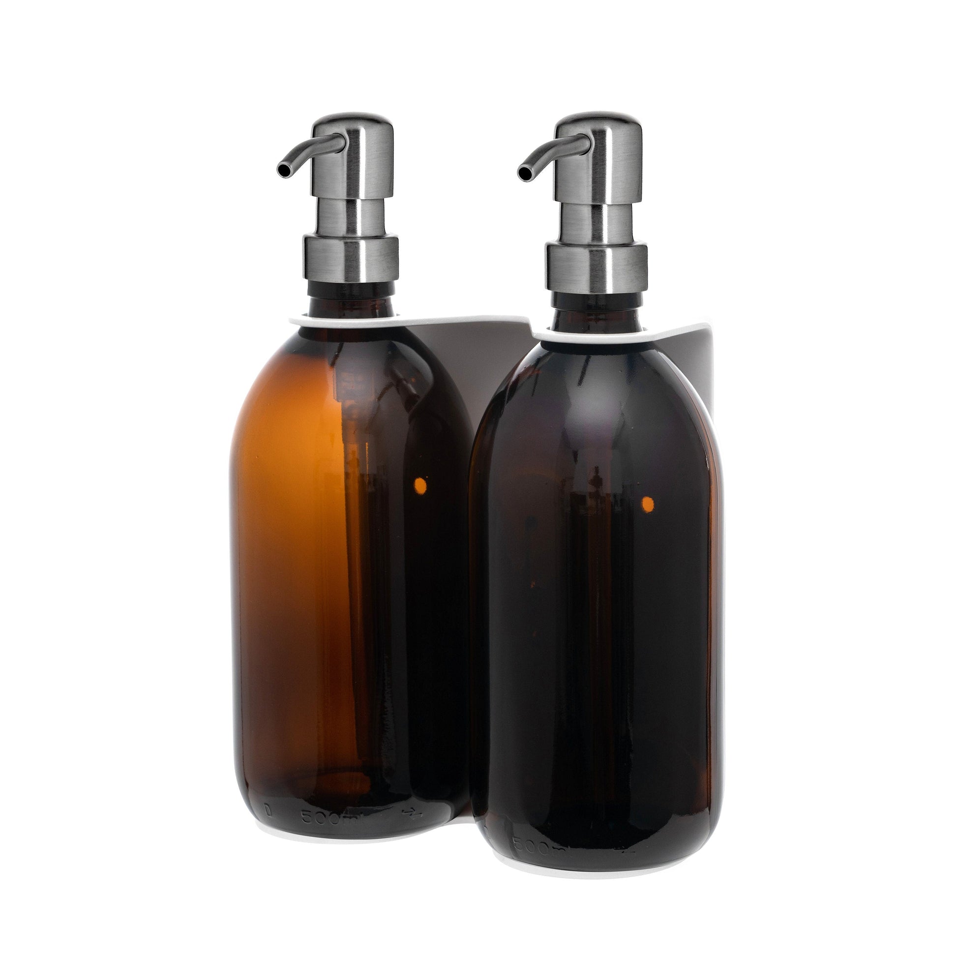 White Double Wall Mounted Soap Dispenser - REGN