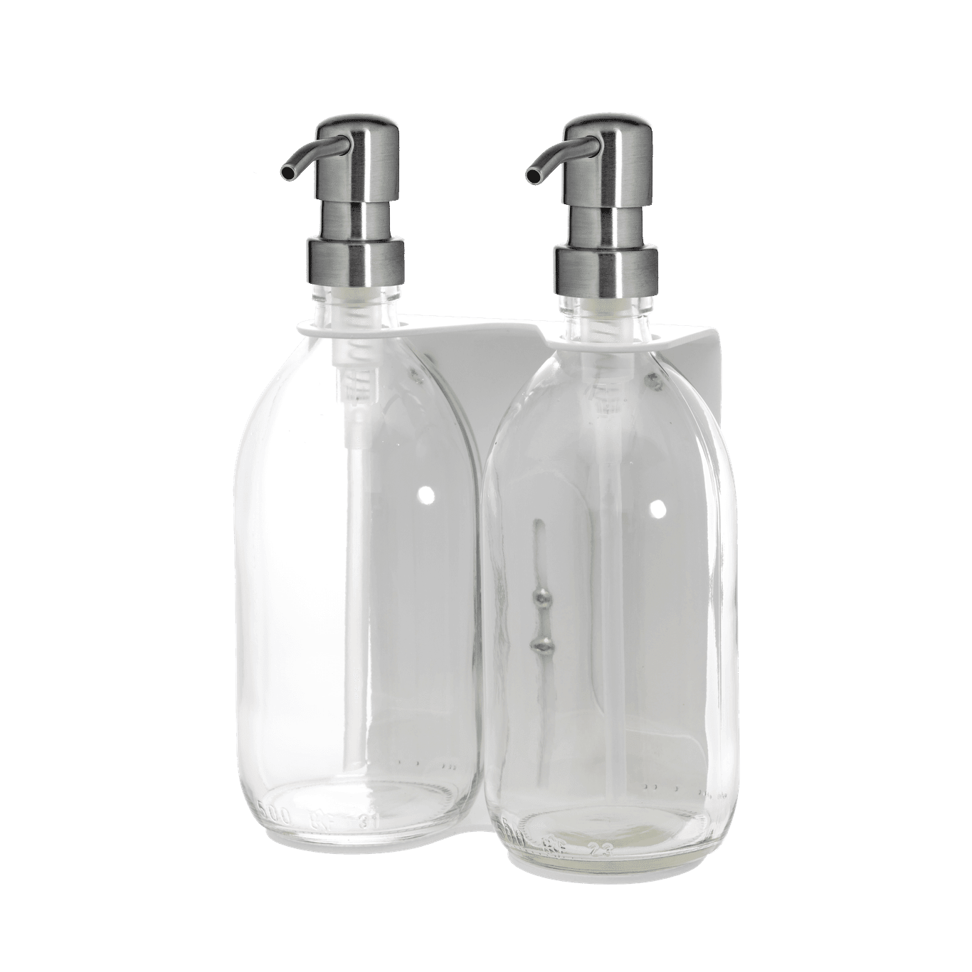 White Double Wall Mounted Soap Dispenser - REGN