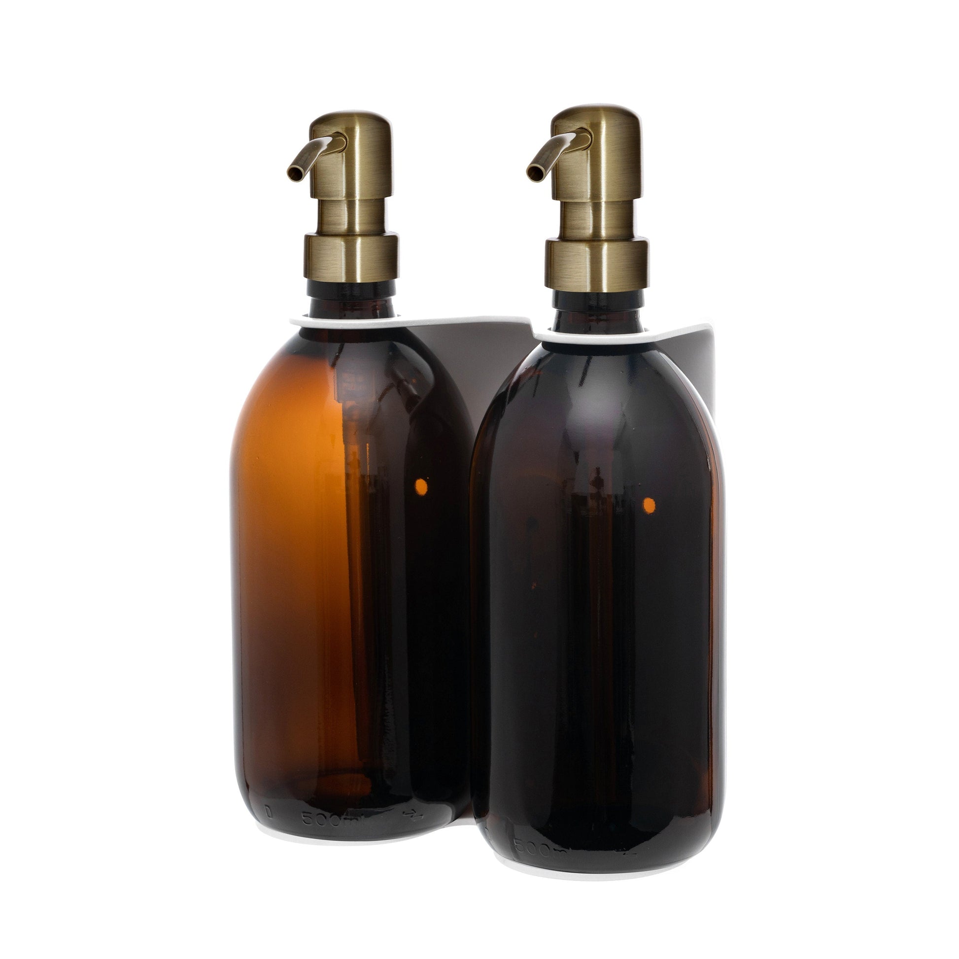 White Double Wall Mounted Soap Dispenser - REGN