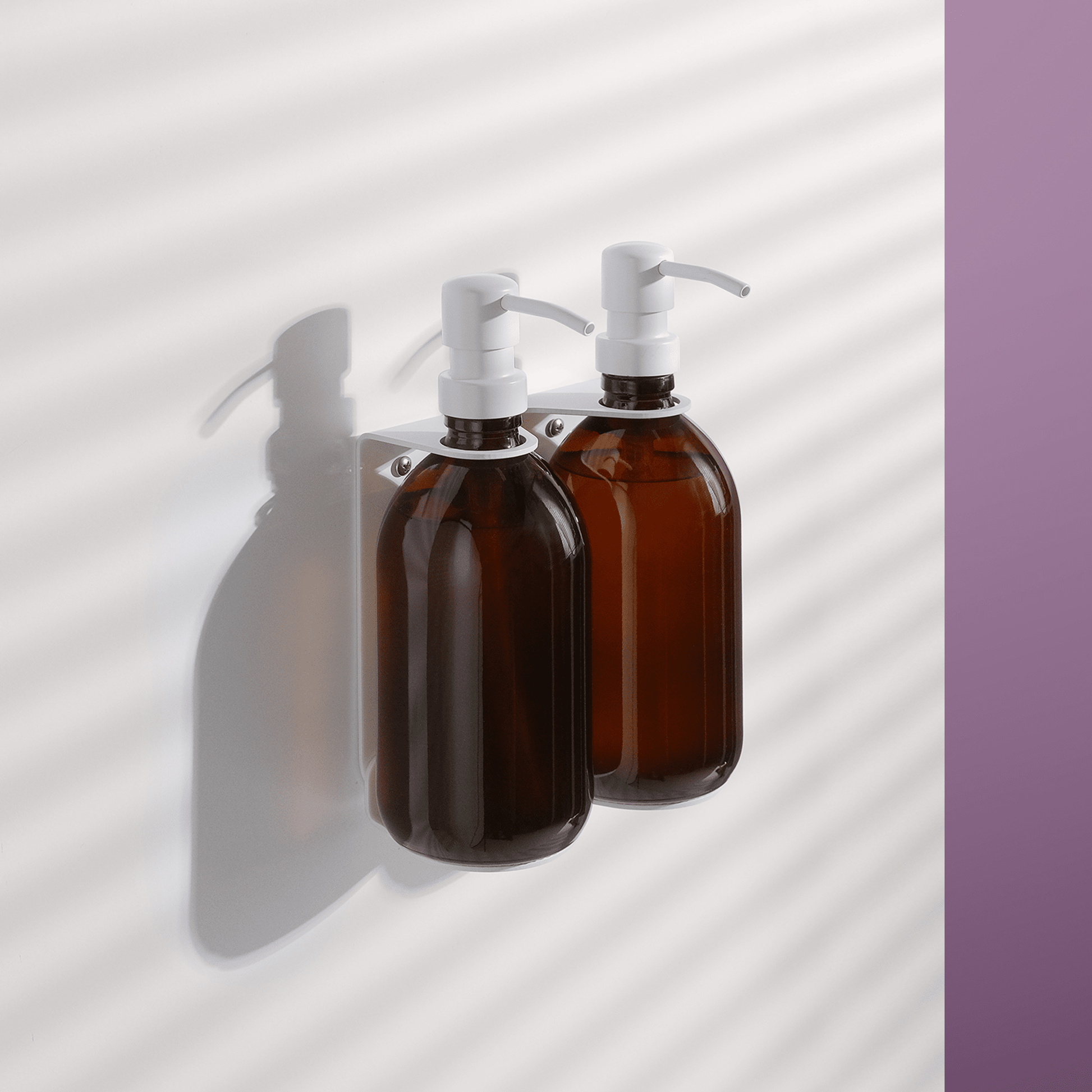 White Double Wall Mounted Soap Dispenser - REGN