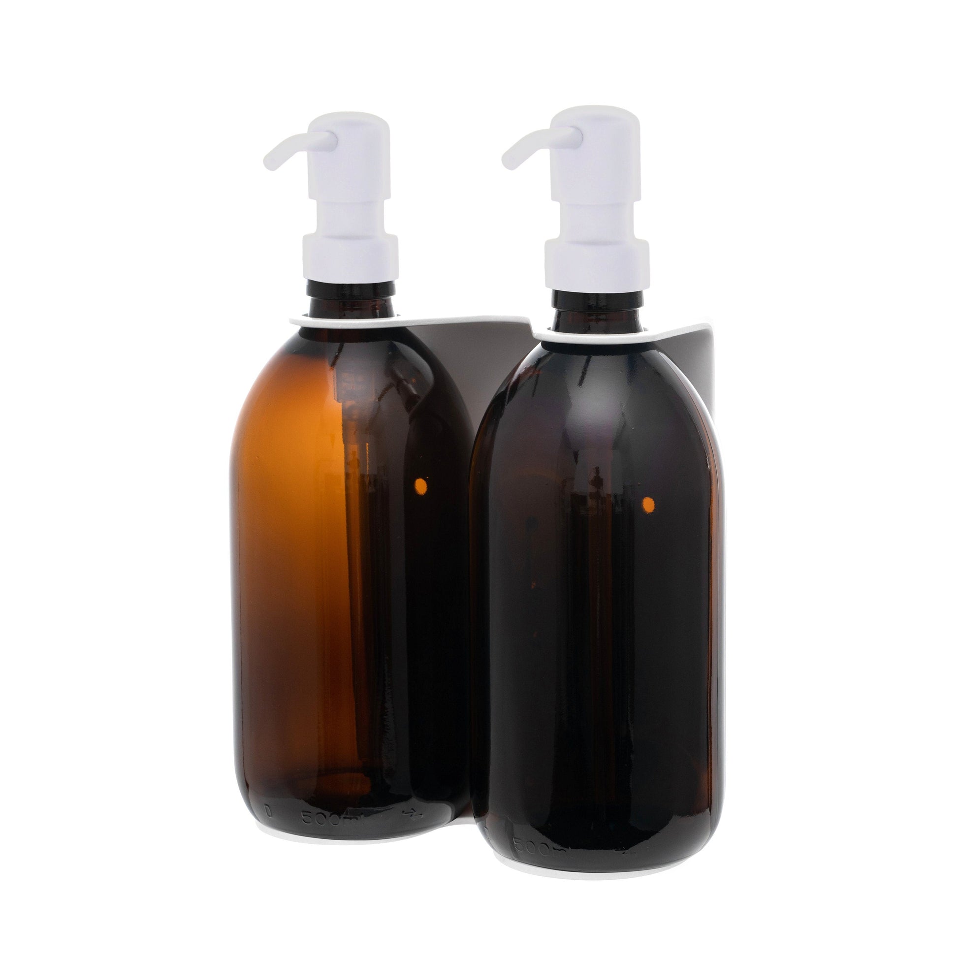White Double Wall Mounted Soap Dispenser - REGN