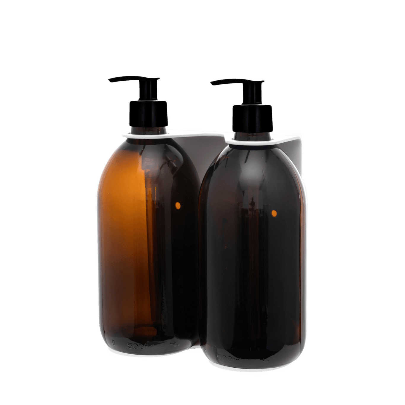 White Double Wall Mounted Soap Dispenser - REGN