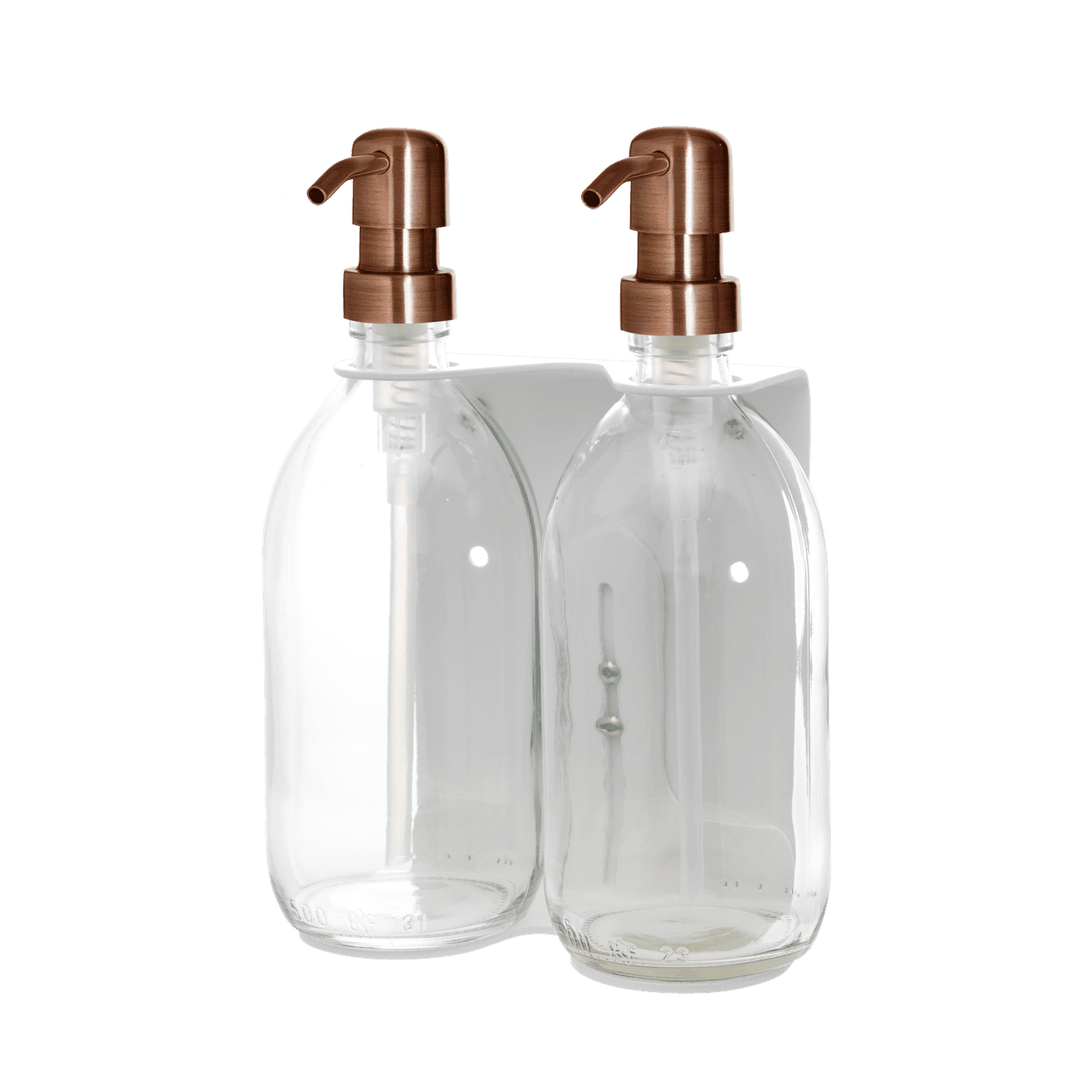 White Double Wall Mounted Soap Dispenser - REGN