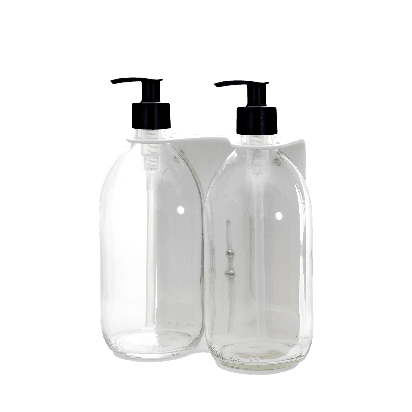 White Double Wall Mounted Soap Dispenser - REGN