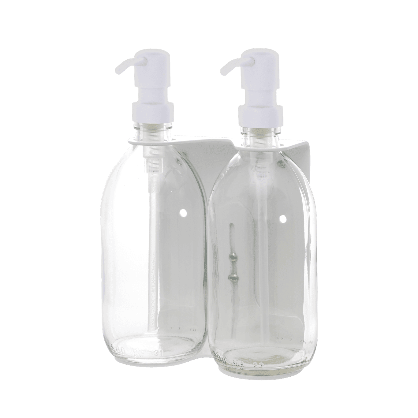 White Double Wall Mounted Soap Dispenser - REGN