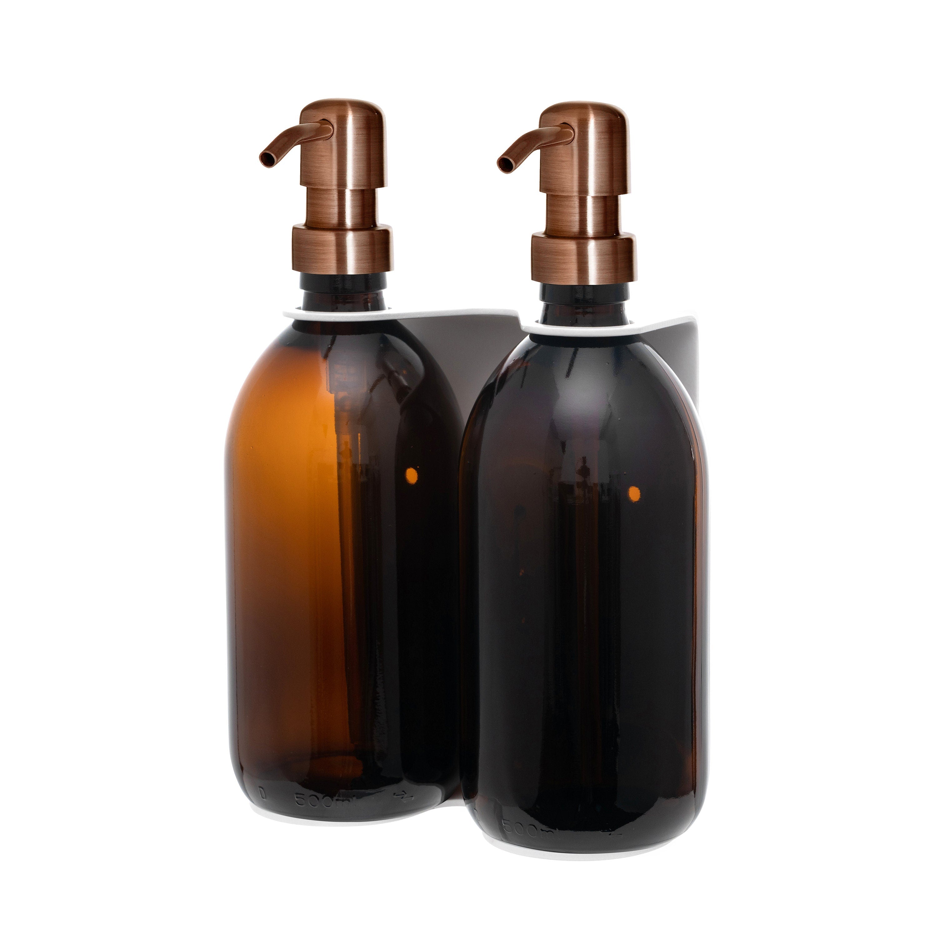 White Double Wall Mounted Soap Dispenser - REGN