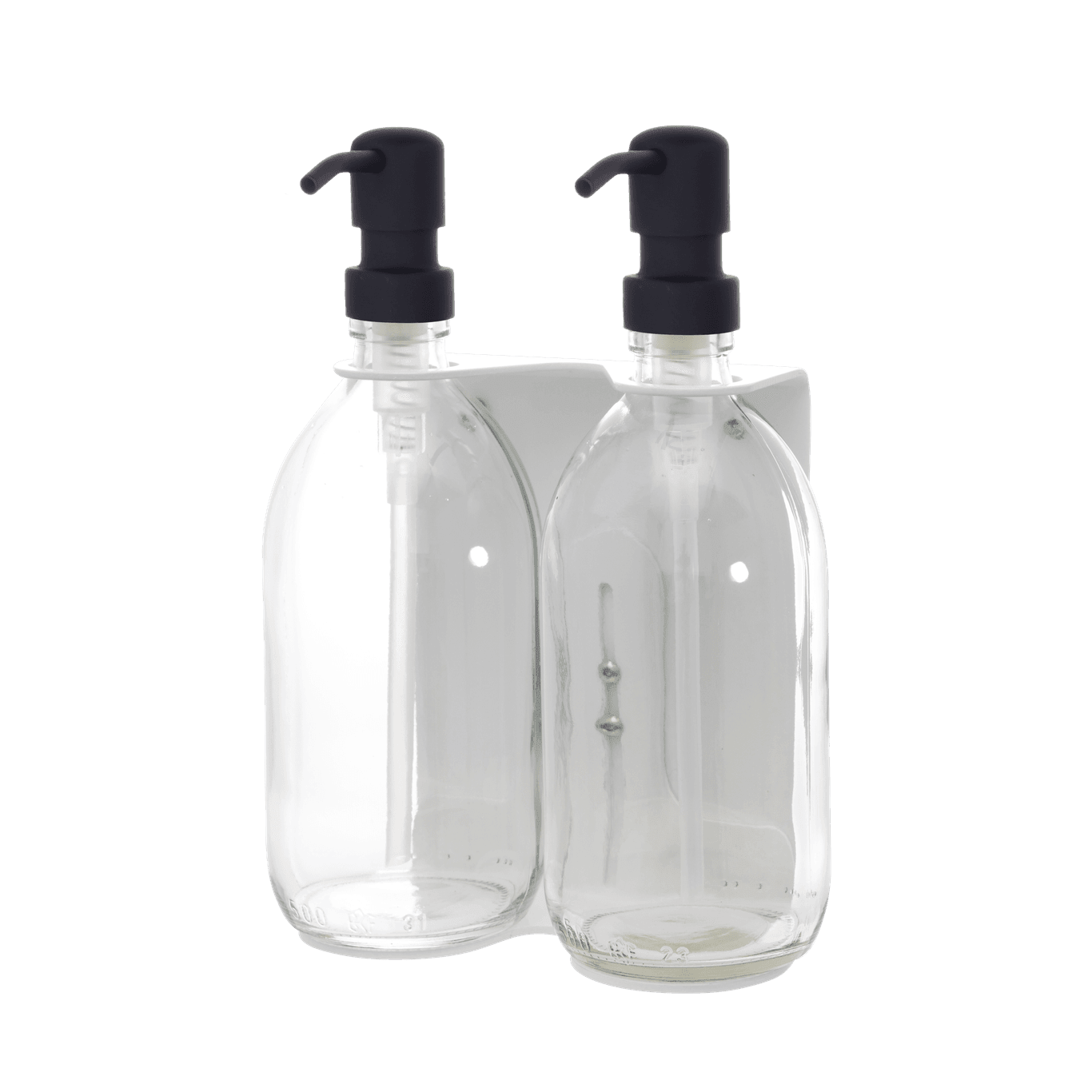 White Double Wall Mounted Soap Dispenser - REGN