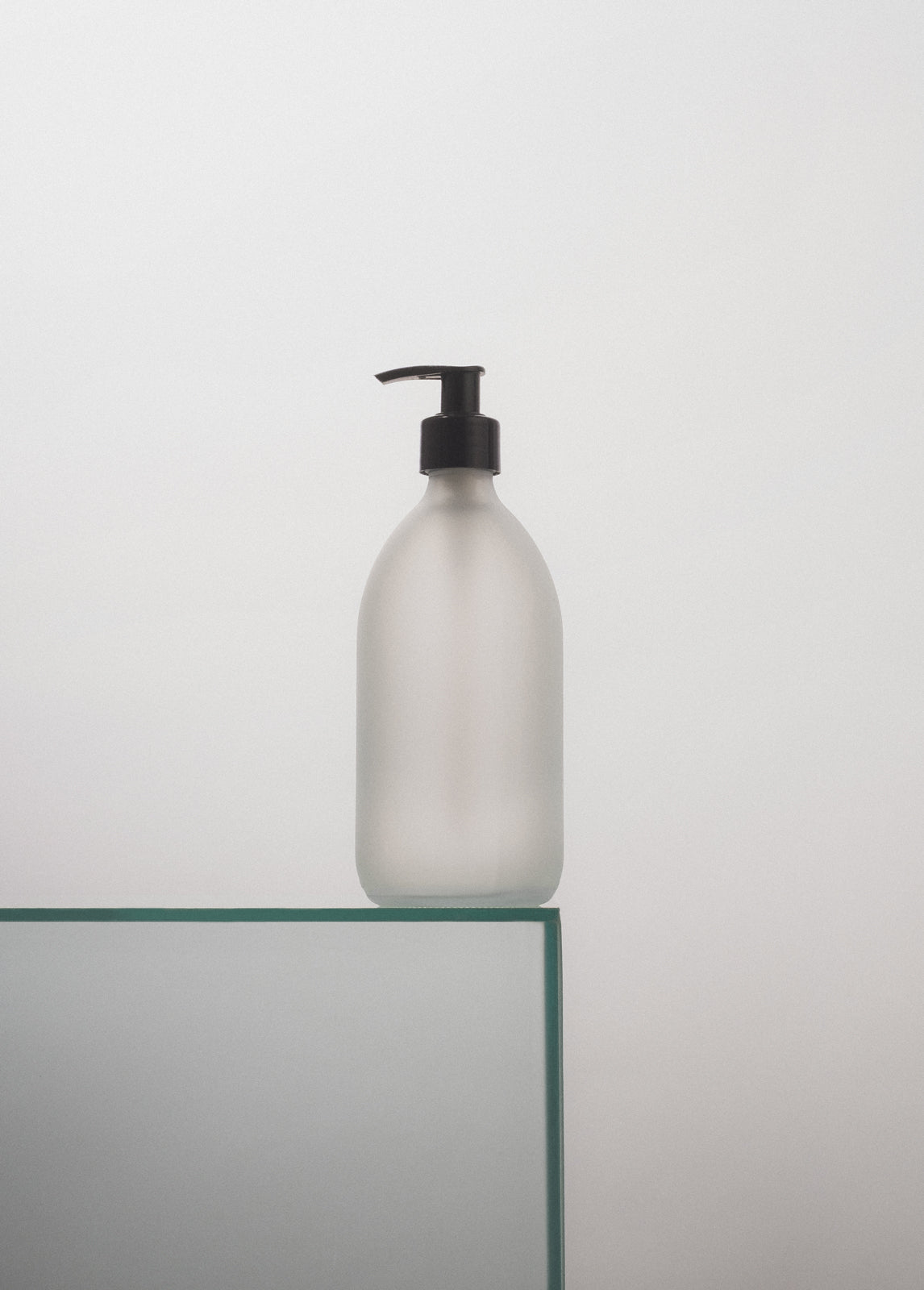 White Glass Pump Bottle - REGN
