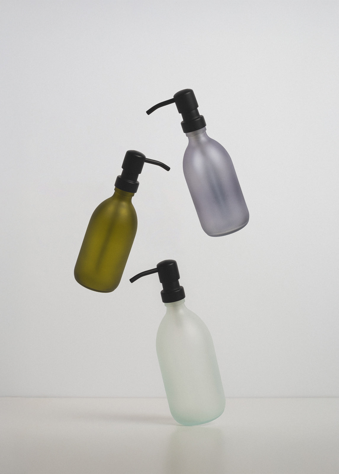 White Glass Soap Dispenser - REGN