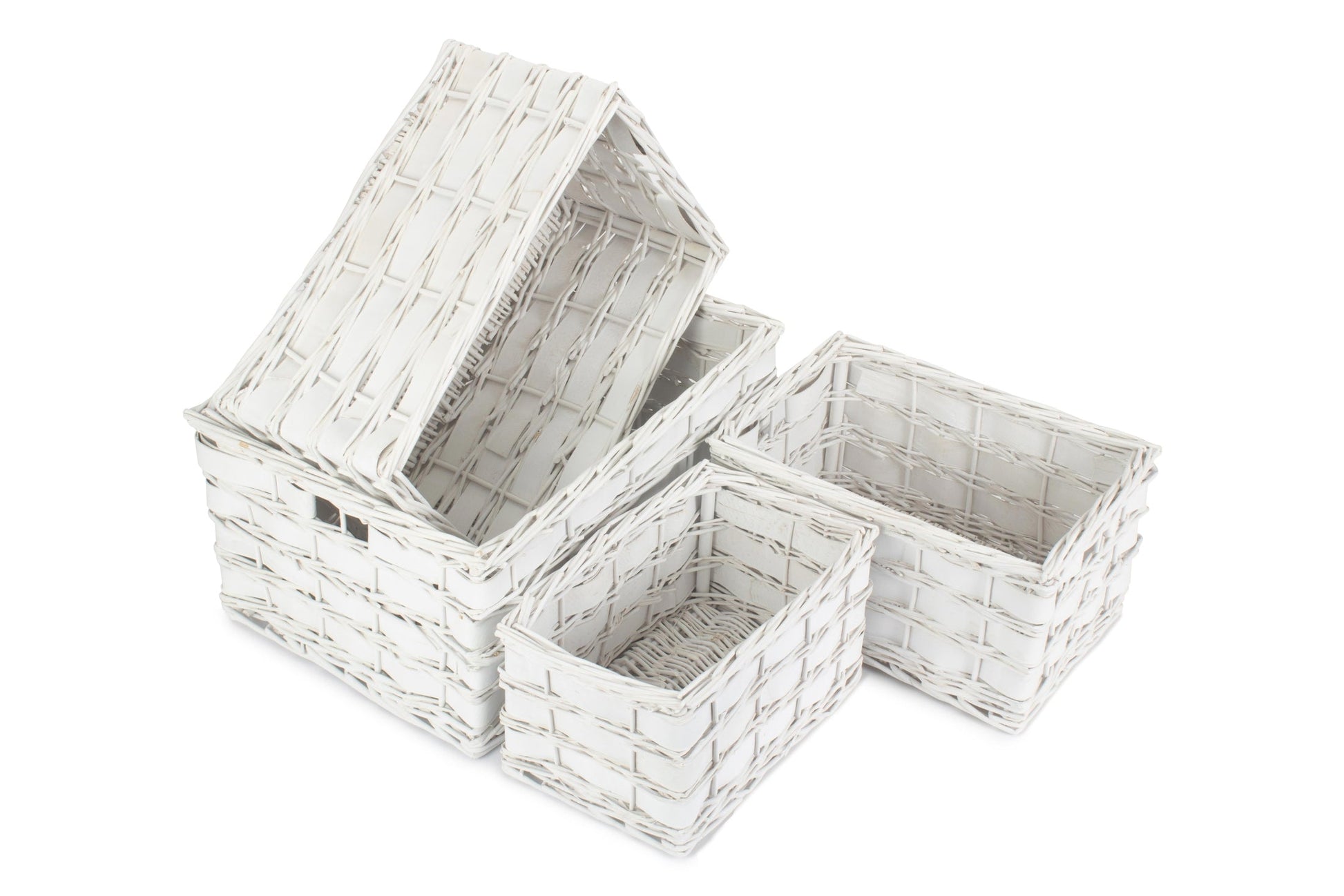 White Scandi Storage Basket Set 4 - REGN