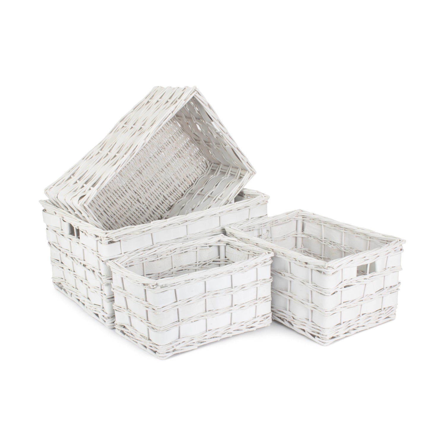 White Scandi Storage Basket Set 4 - REGN