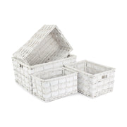 White Scandi Storage Basket Set 4 - REGN