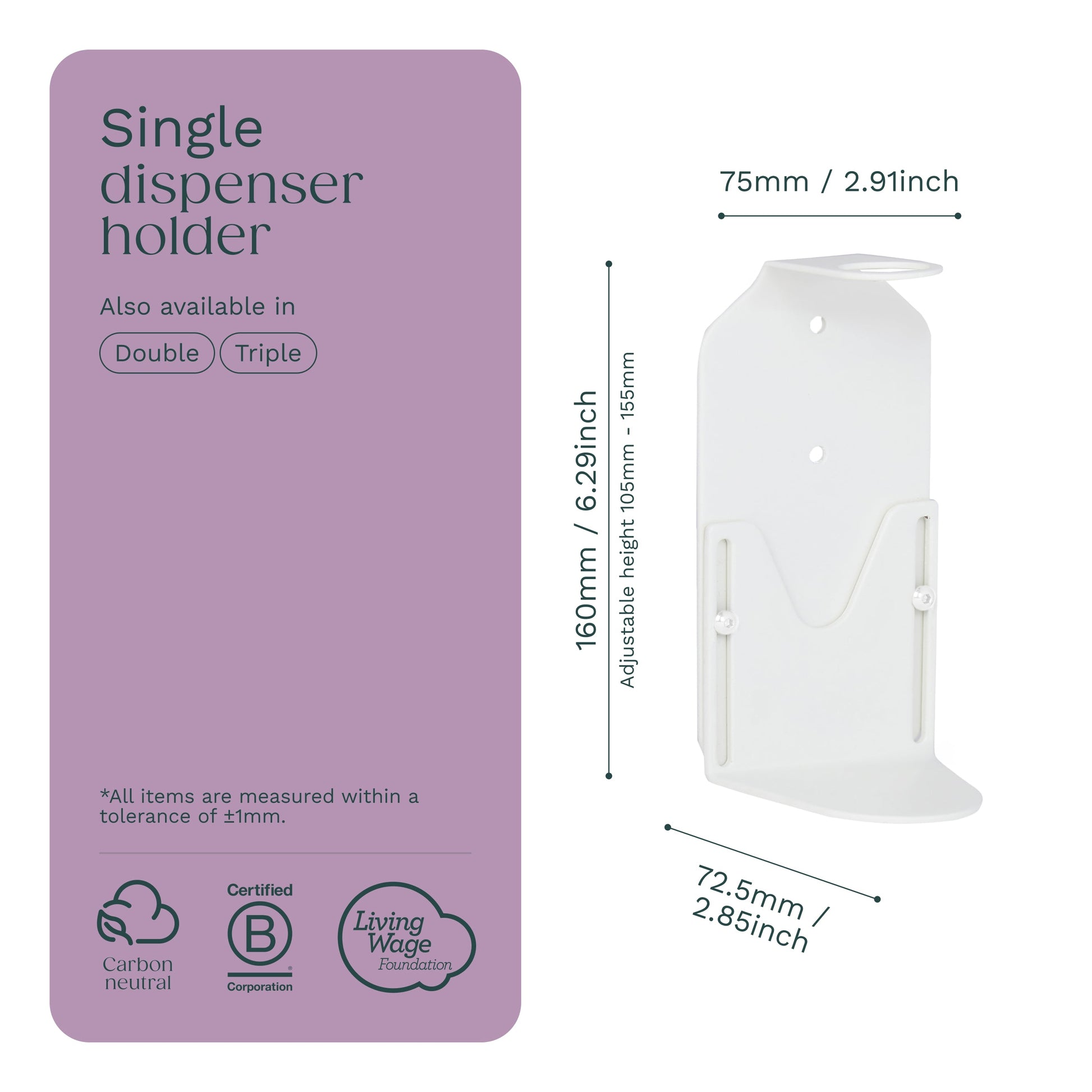 White Single Bottle Holder - REGN